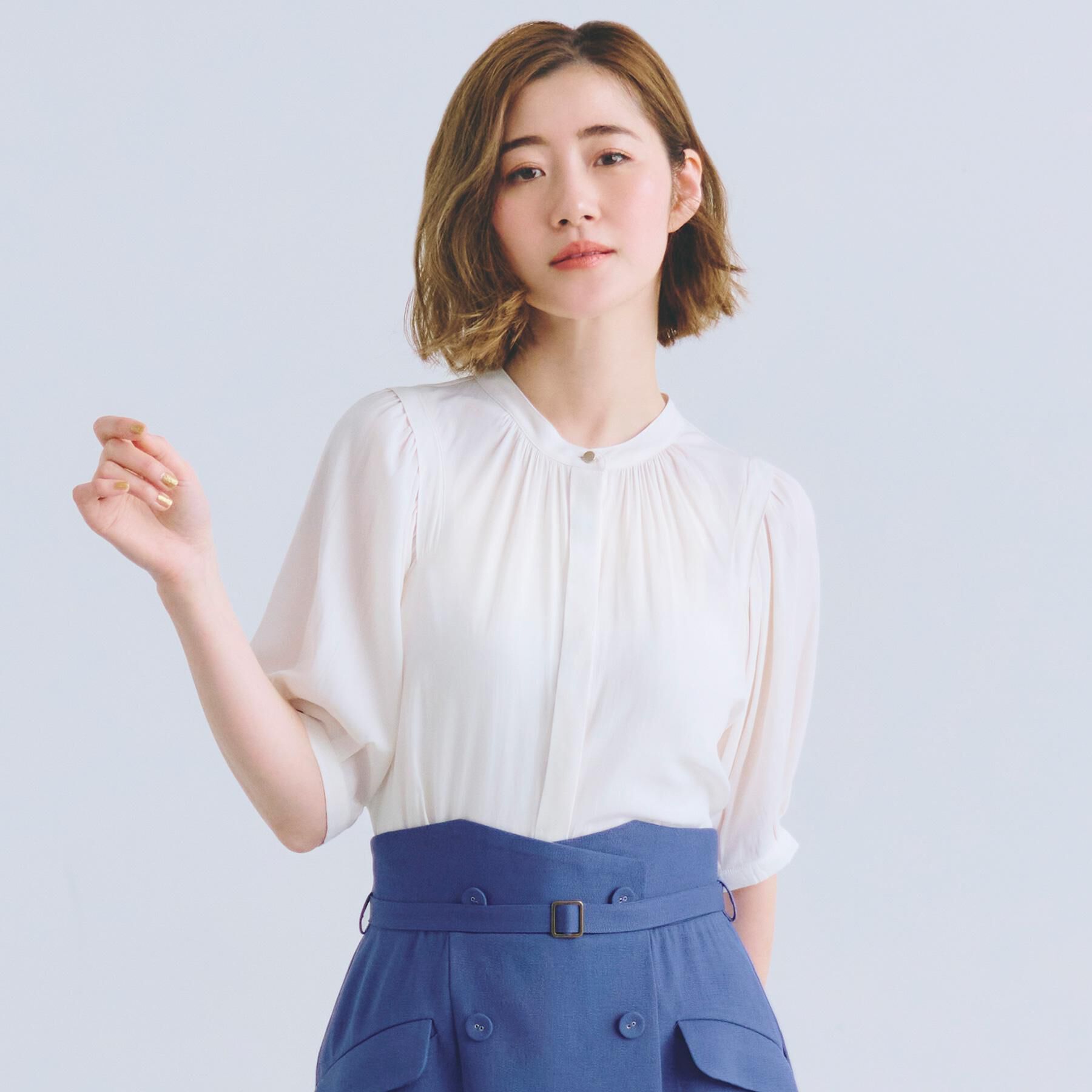 grove「【洗える】ヴィンテージサテンウイングスリーブブラウス」|シャツ・ブラウス|オフホワイト(003