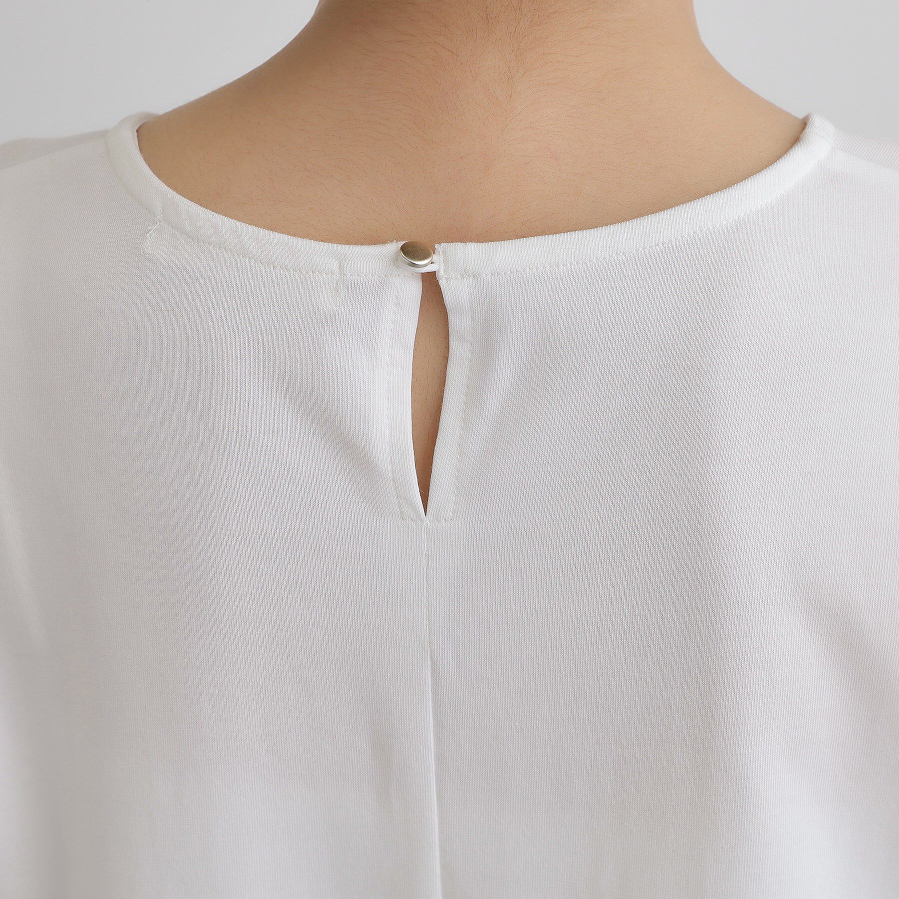 grove「【接触冷感・UVカットetc】レース切替え袖ねじりプルオーバー」|Tシャツ・カットソー|