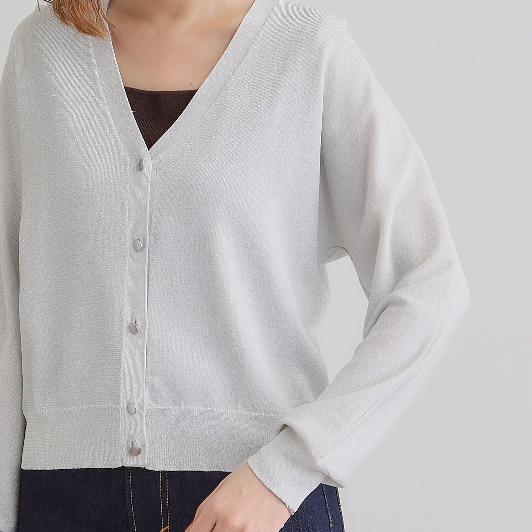 grove「【UV／冷感／抗ピル】ラメドルマンカーディガン」|カーディガン|