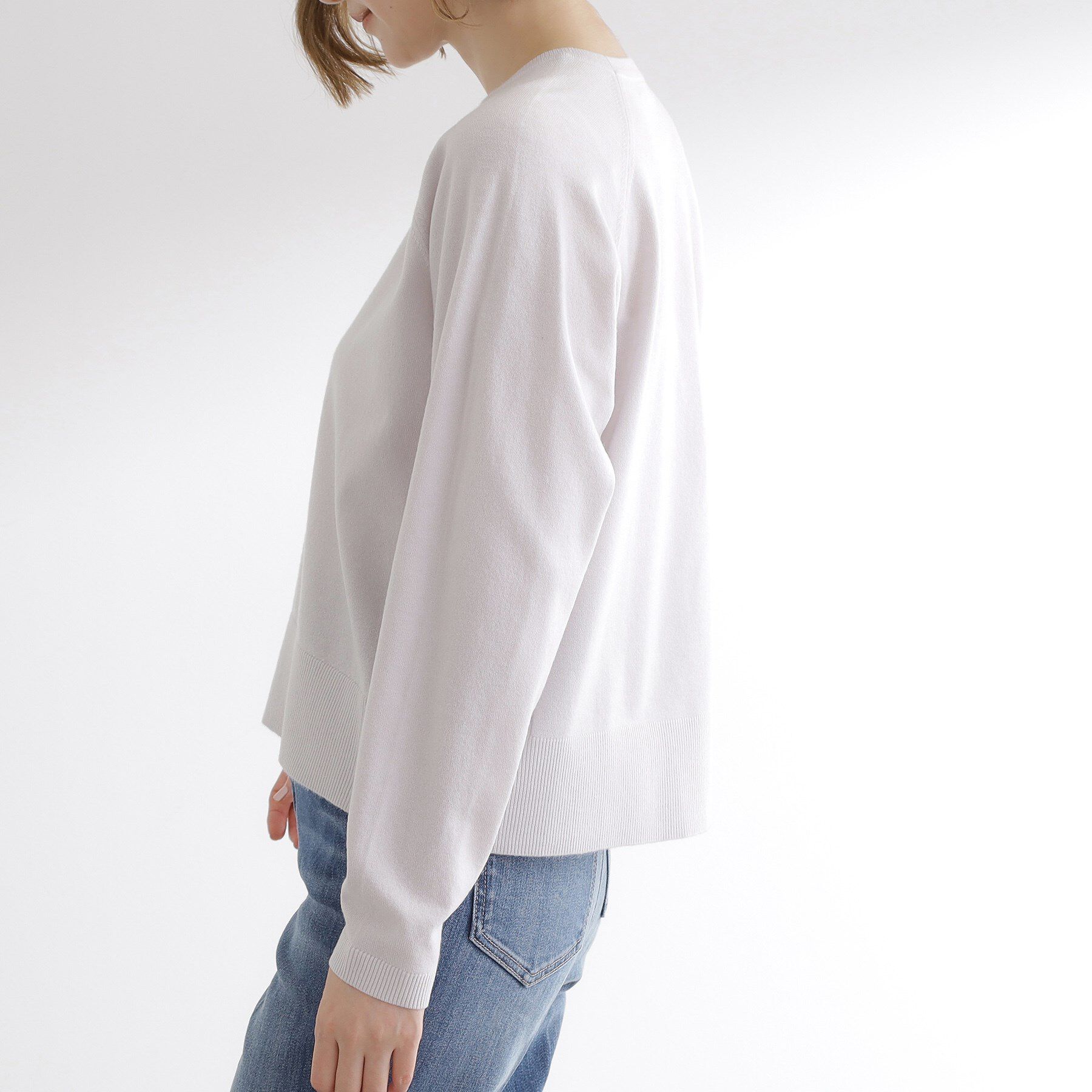 grove「最終お値下げ！！【洗える/毛玉軽減】天竺ラグランスリーブプルオーバー」|ニット・セーター|