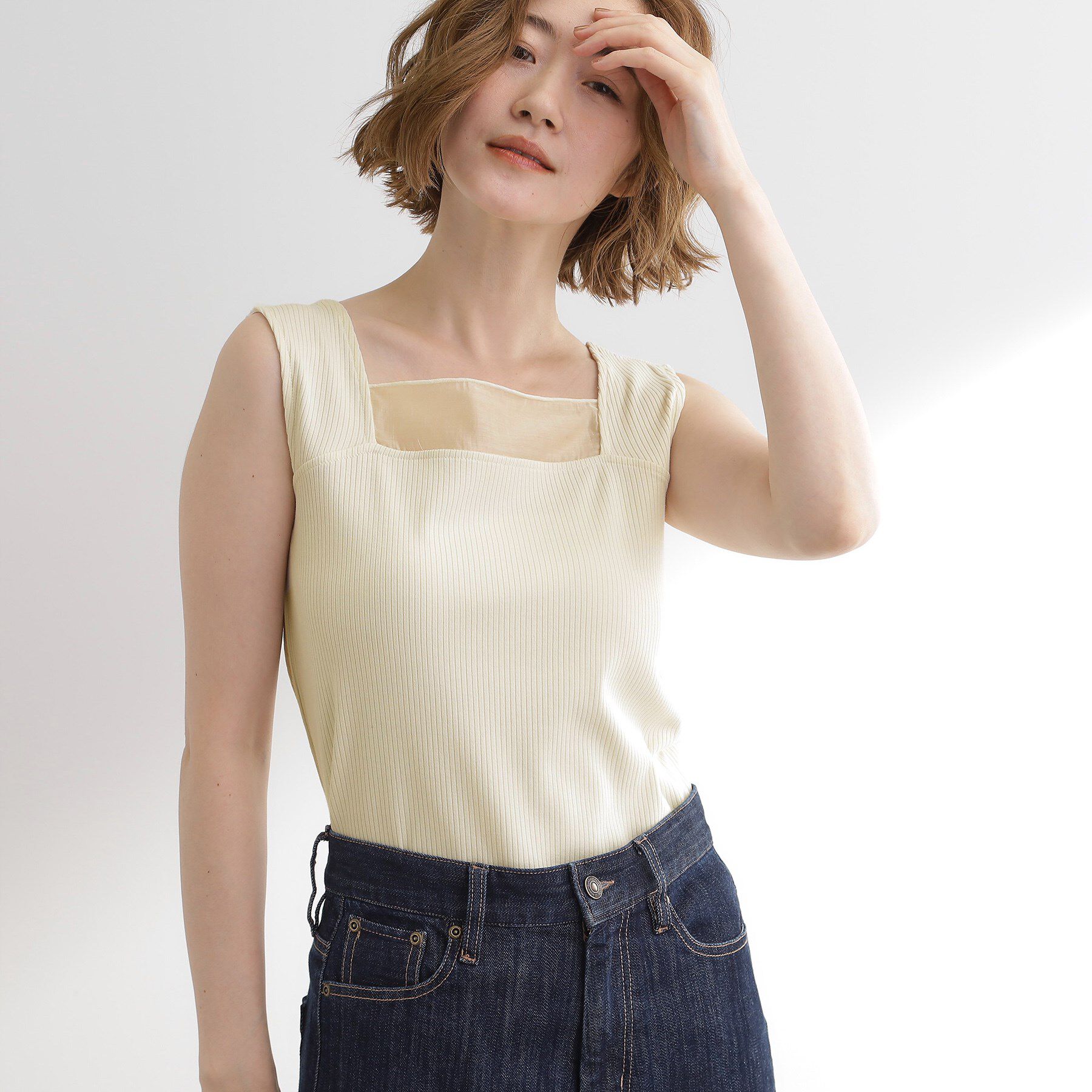 grove「シアードッキングタンクトップ」|キャミソール|