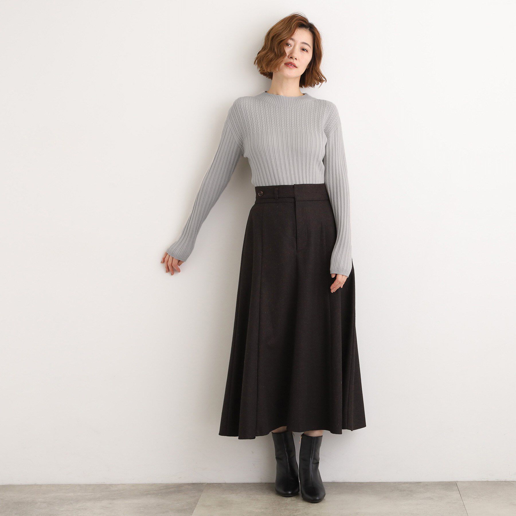 grove「【毛玉軽減／洗える】ミニケーブルニット」|ニット・セーター|