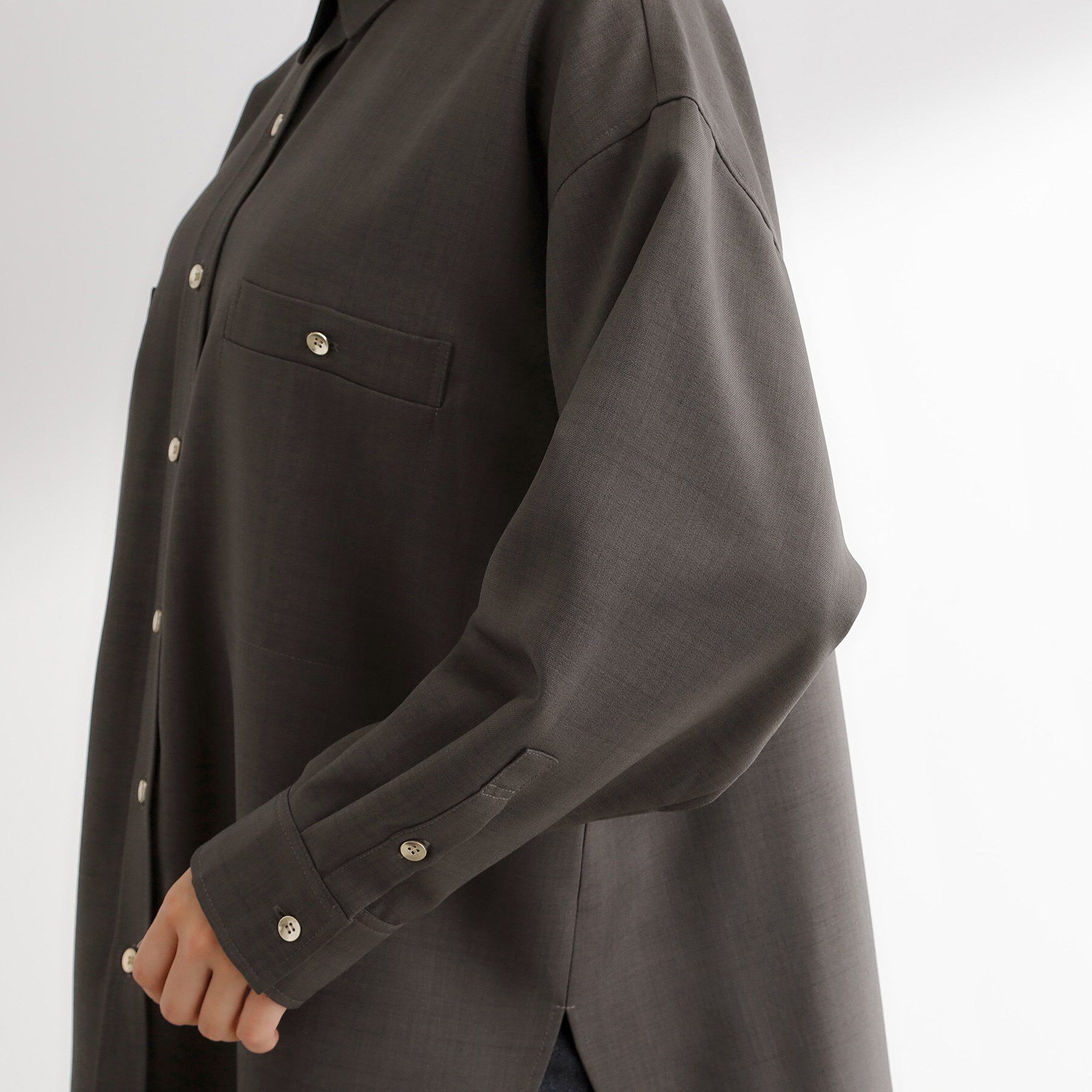 grove「【カセット服/選べる着丈】洗濯機で洗えるオーバーシャツ」|シャツ・ブラウス|