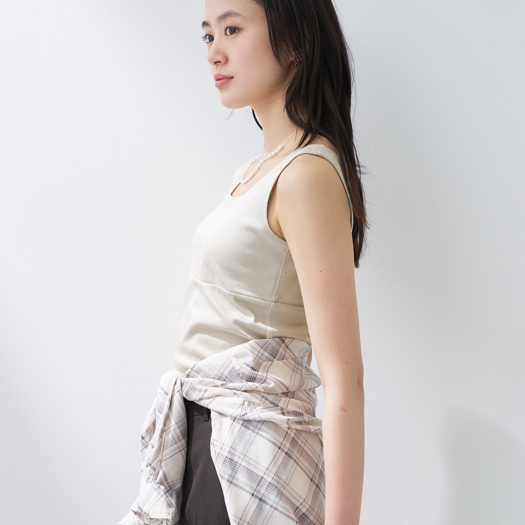 INDIVI「【日本製】ビスチェインナータンクトップ」|キャミソール|