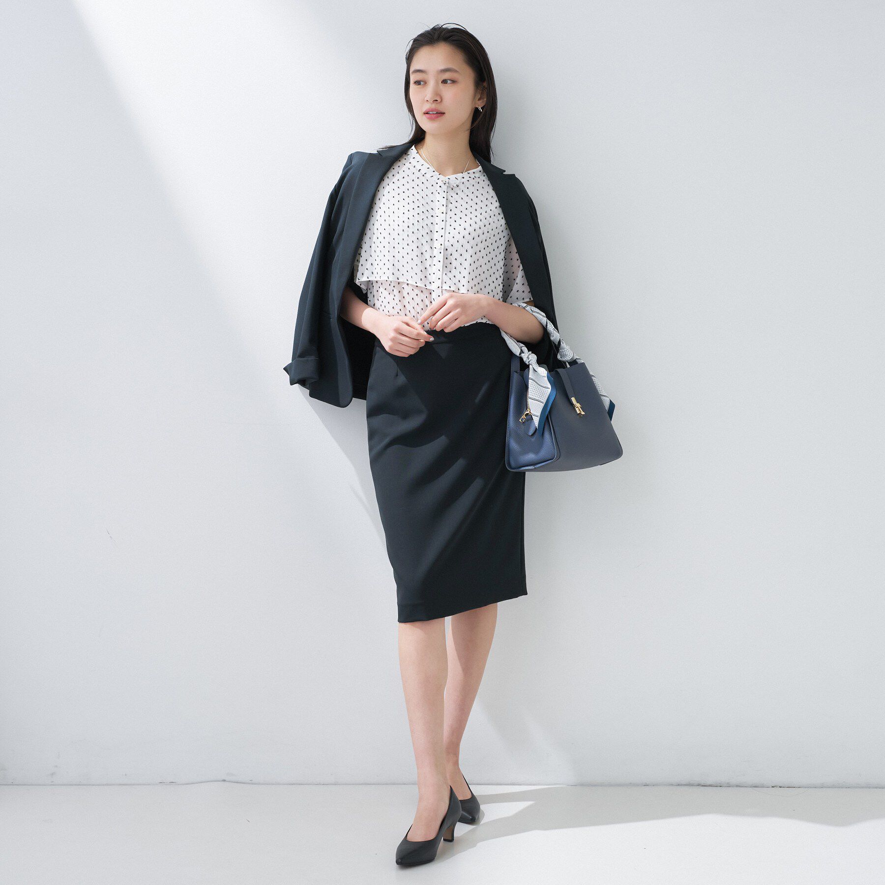 INDIVI「【定番スーツ／UVケア／イージーケア／洗える】ウール調ストレートスカート」|スーツ|