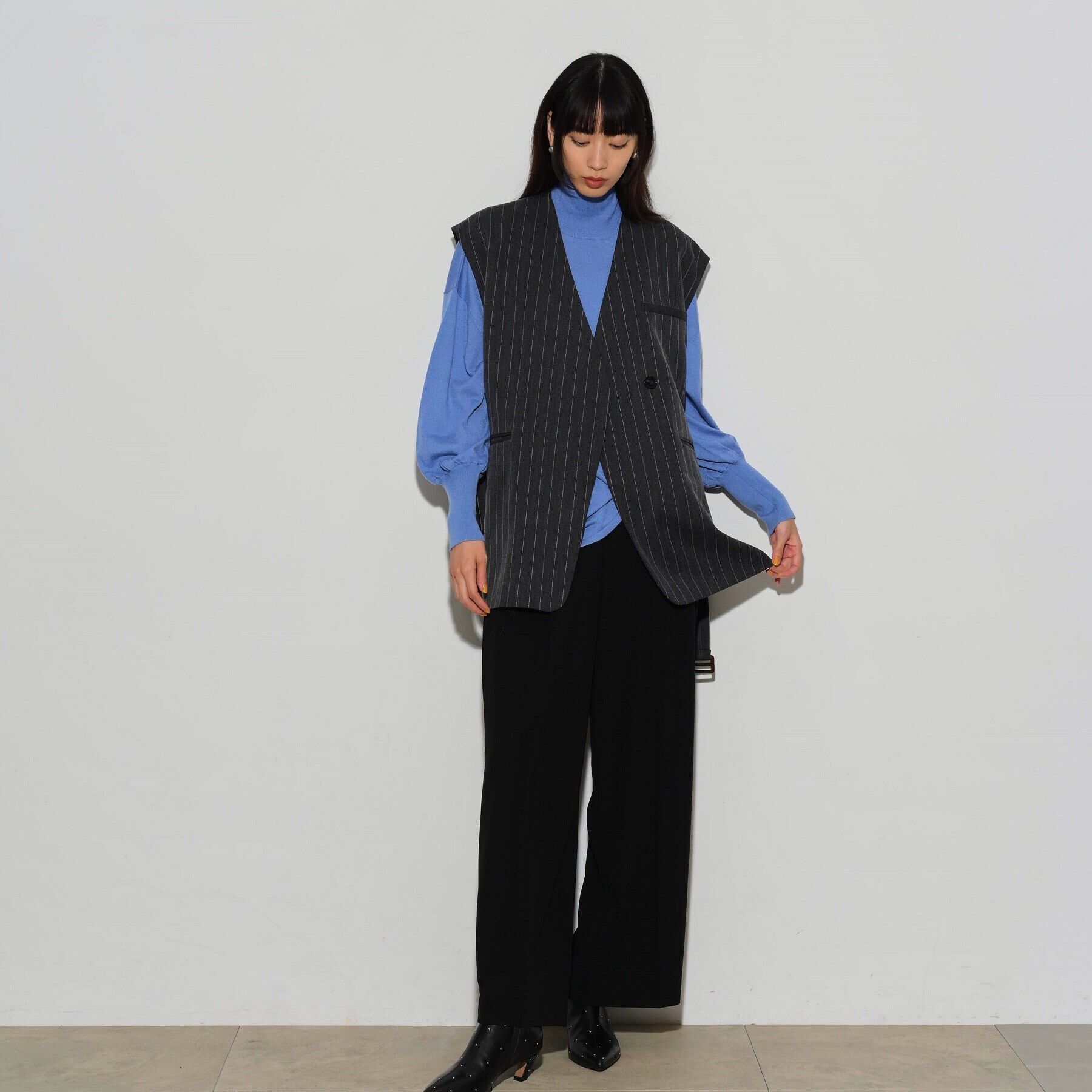 GALLEST「サイドシャーリングハイネックニット」|ニット・セーター|