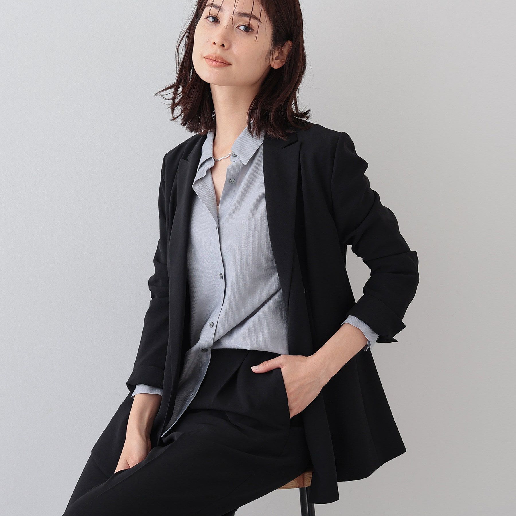 INDIVI「【着る日傘/遮熱/UVケア】ダブルジャケット」|スーツ|