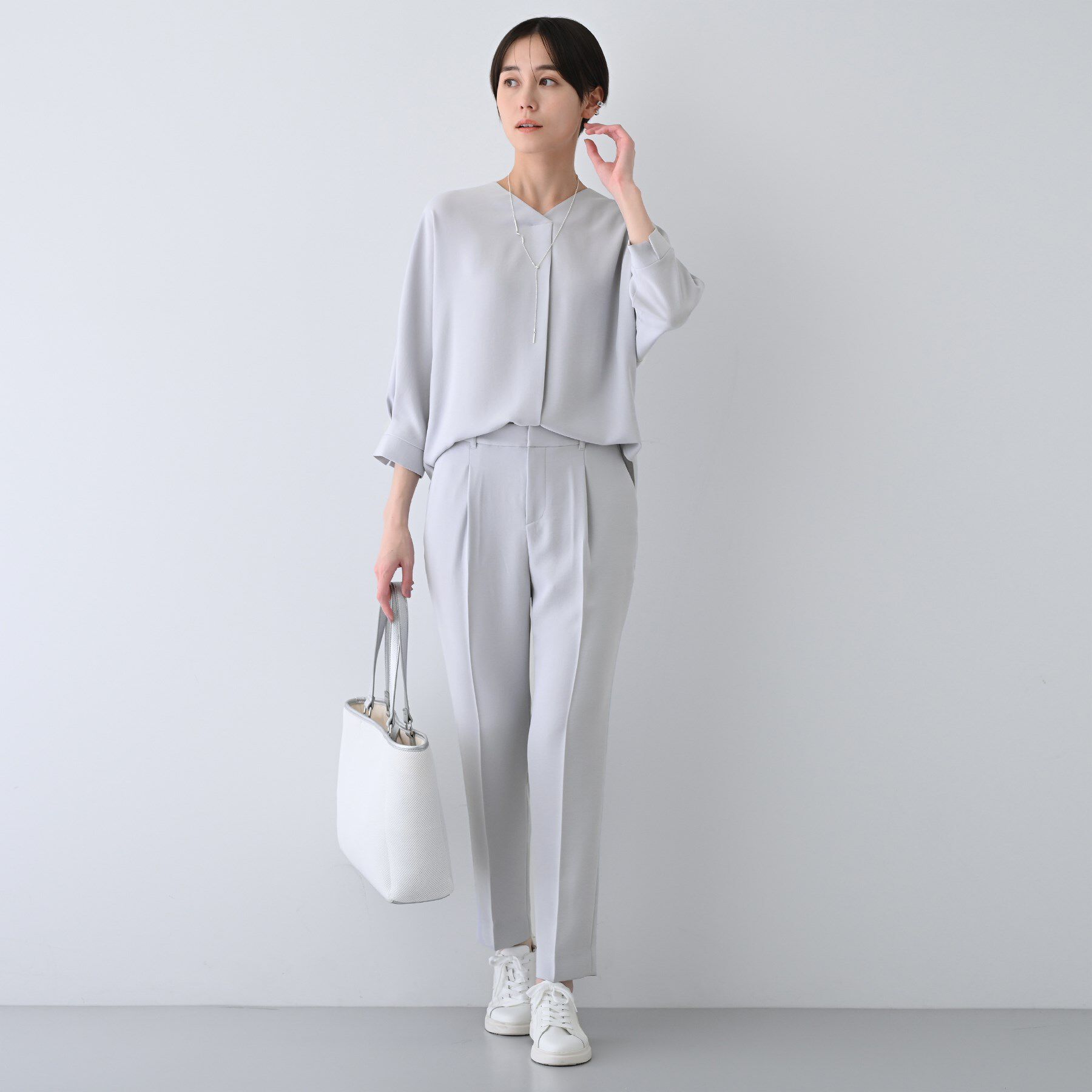 INDIVI「【着る日傘/遮熱/UVケア】タックテーパードパンツ」|その他|