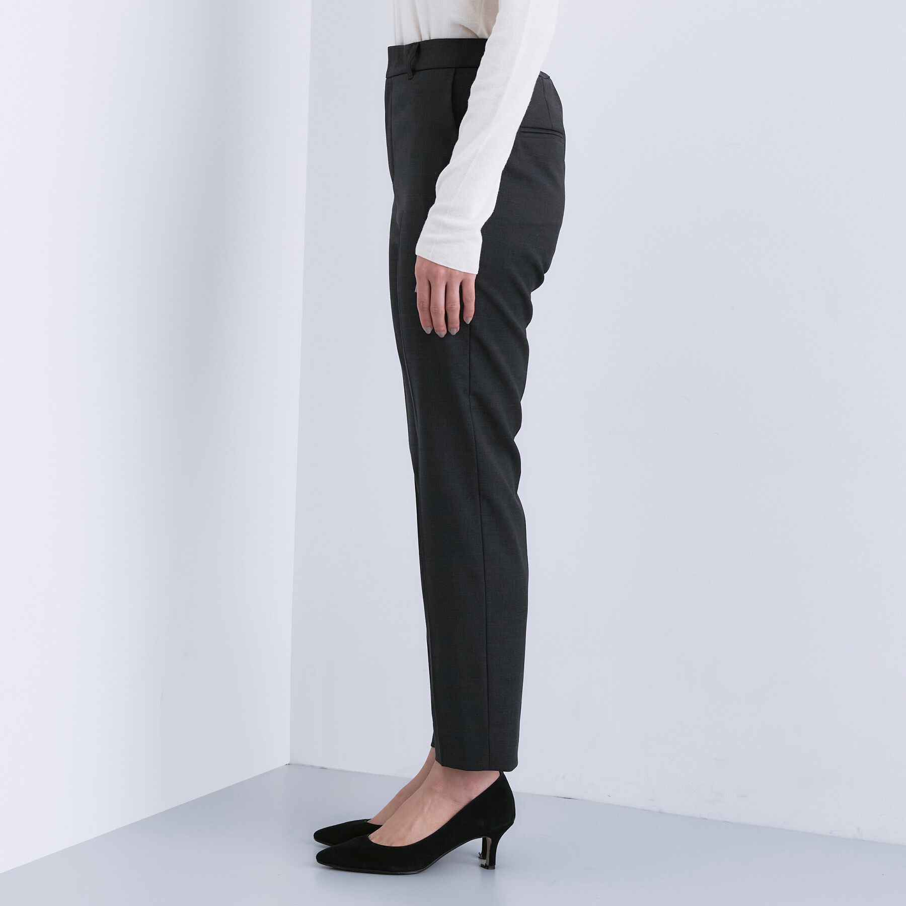 INDIVI「【日本製／スーツ／通勤】シルクウールストレッチ テーパードパンツ」|その他|
