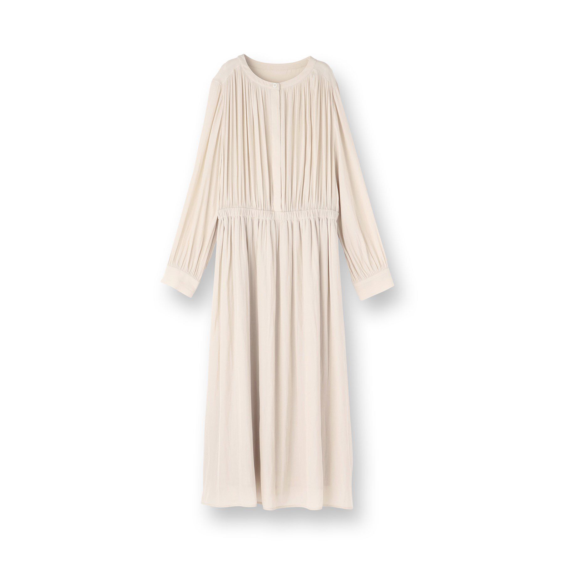 INDIVI「【洗える】ギャザーフレアワンピース」|ワンピース|