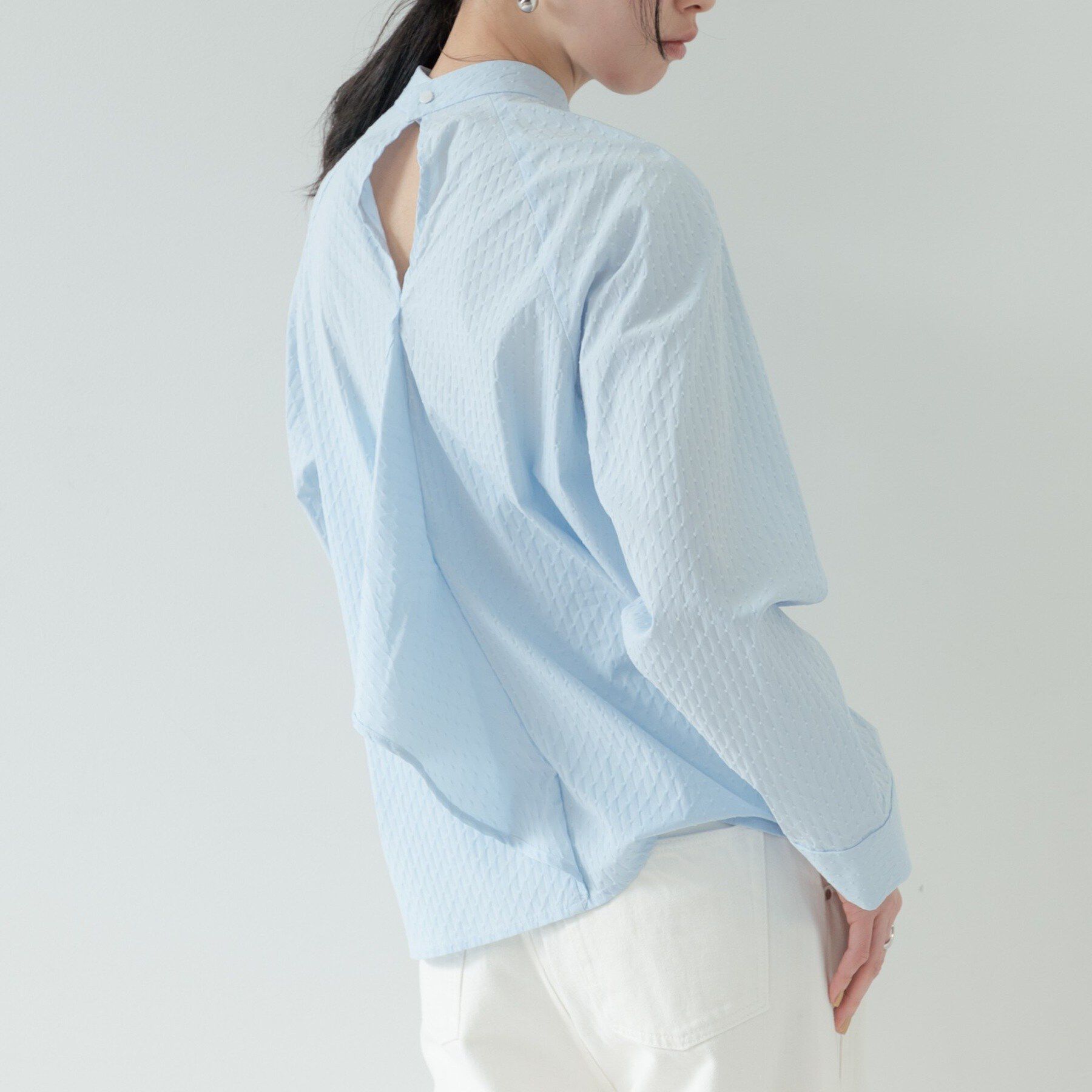 GALLEST「フィッシュテールスタンドネックシャツ」|シャツ・ブラウス|