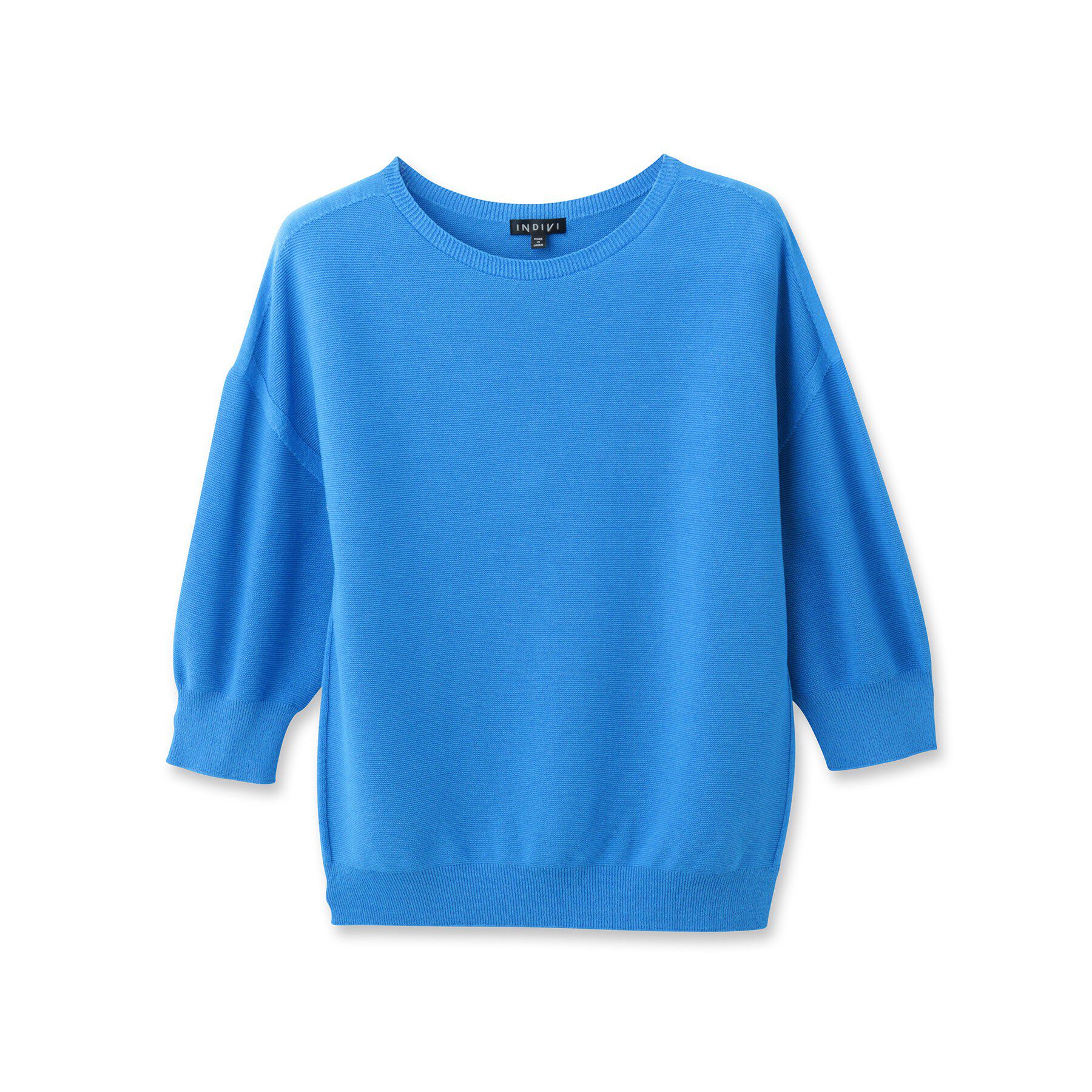 INDIVI「【洗える／ドライタッチ／和紙混】ガーター編みニット」|ニット・セーター|