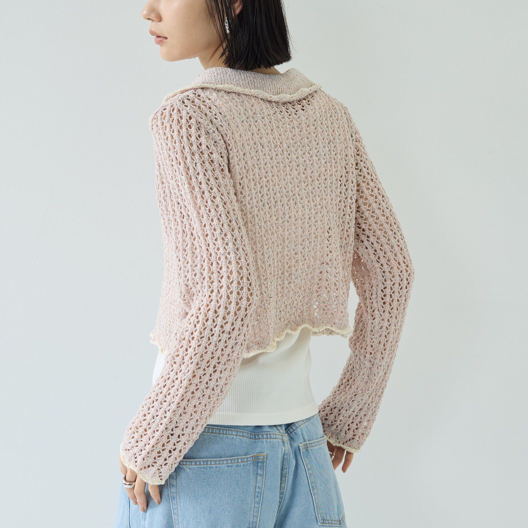 GALLEST「【一部店舗限定】ネップメッシュカーディガン」|カーディガン|