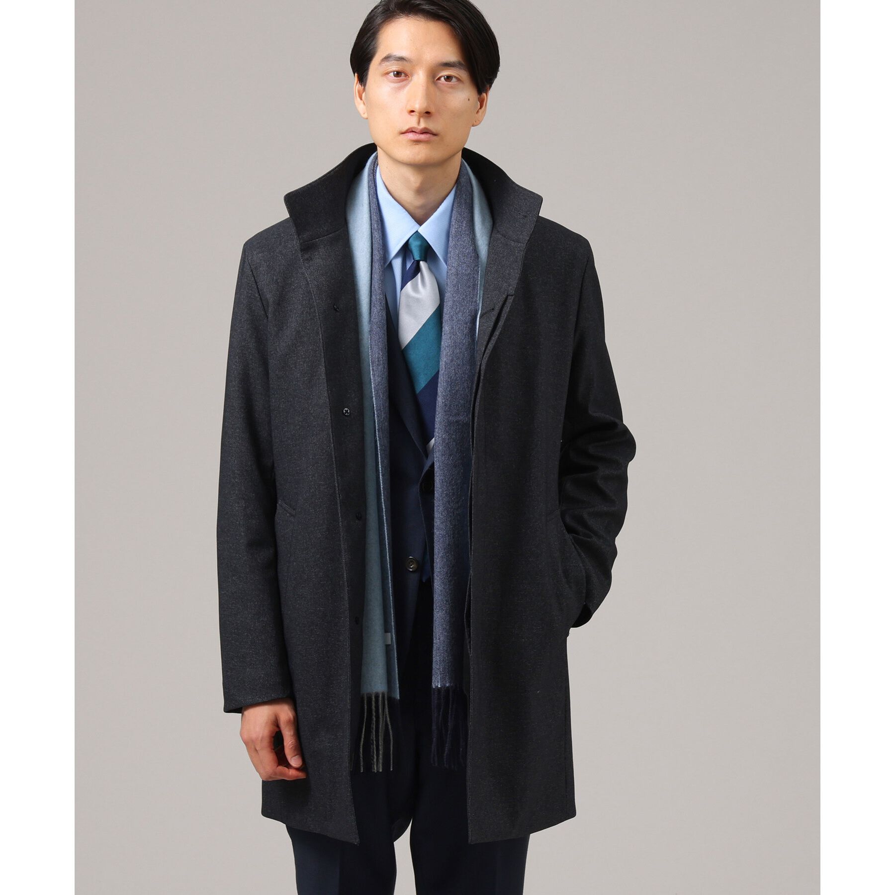 TAKEO KIKUCHI「【カシミヤ100%】パネル カシミヤマフラー」|ストール|