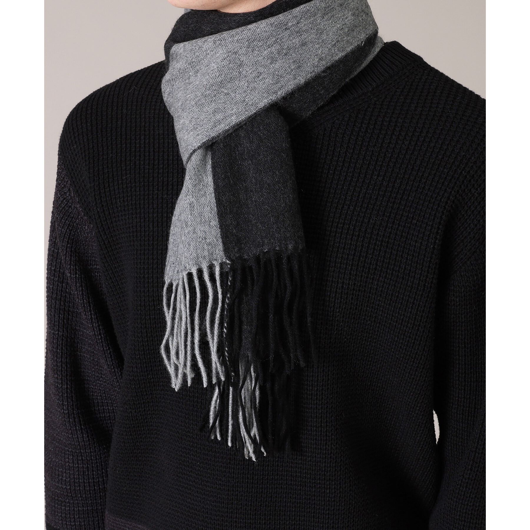 TAKEO KIKUCHI「【カシミヤ100%】パネル カシミヤマフラー」|ストール|