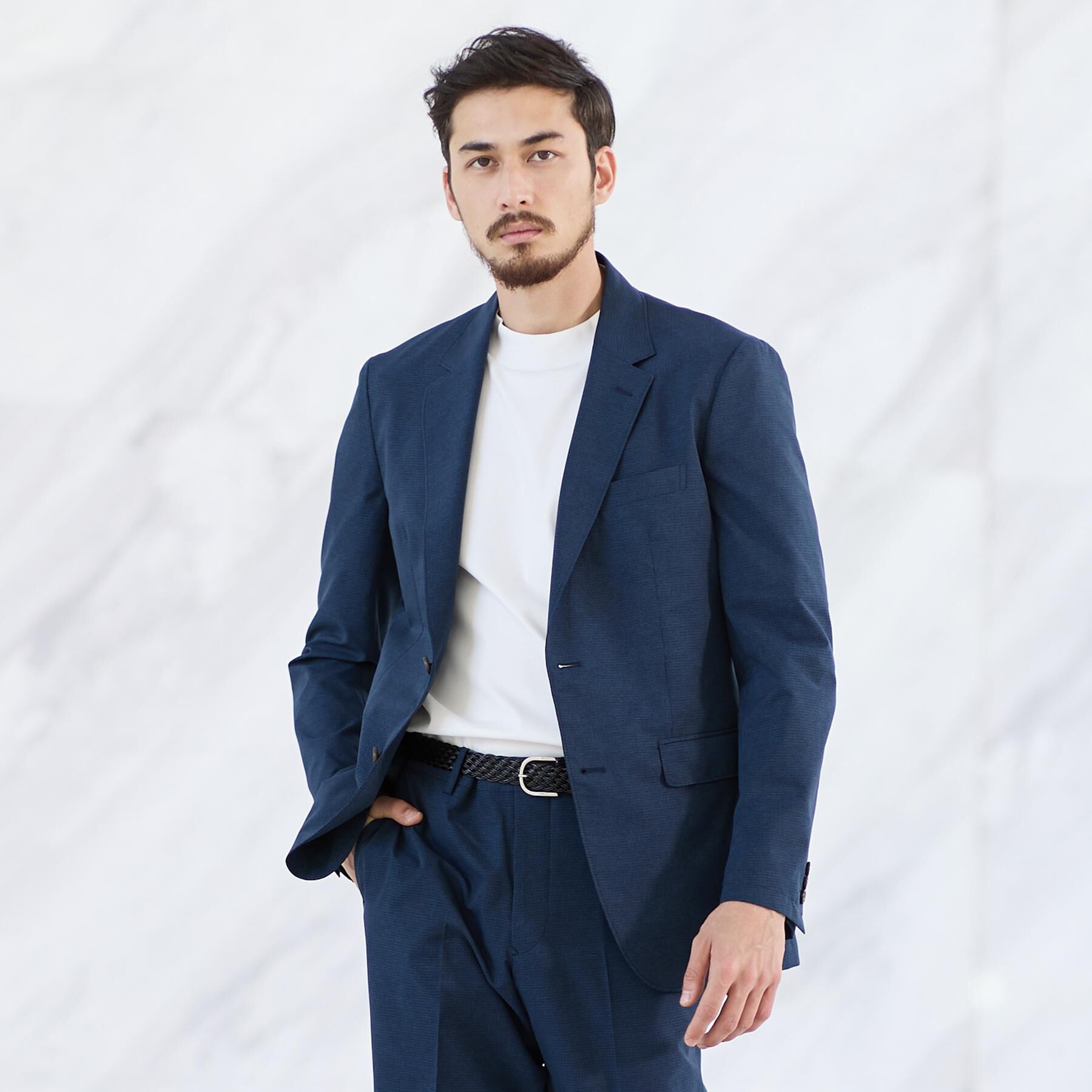 TAKEO KIKUCHI「【抗菌防臭】COOL DOTS（R）ドビープリント ジャケット」|テーラードジャケット|