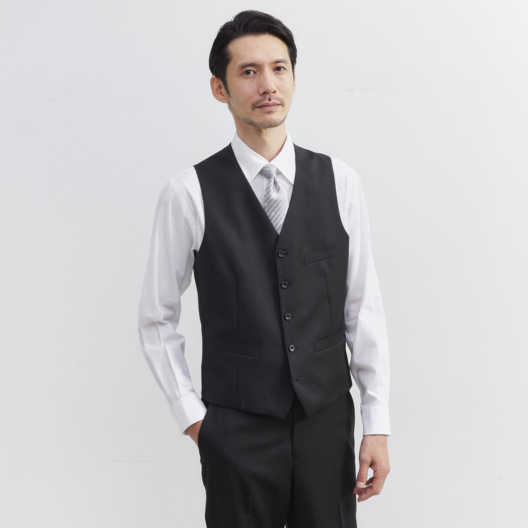 TAKEO KIKUCHI「【冠婚葬祭/3ピース対応】サージ ベスト」|スーツ|
