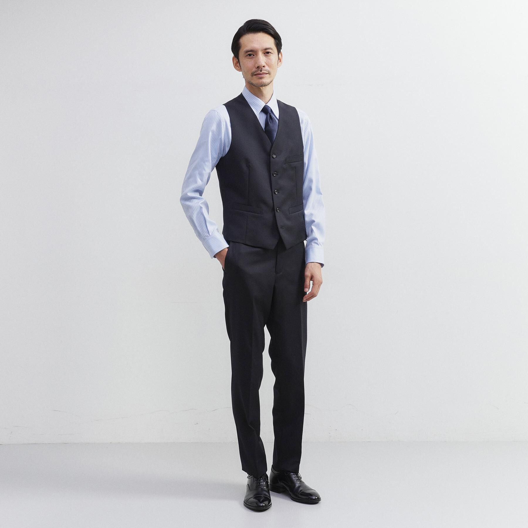 TAKEO KIKUCHI「【冠婚葬祭/3ピース対応】サージ ベスト」|スーツ|