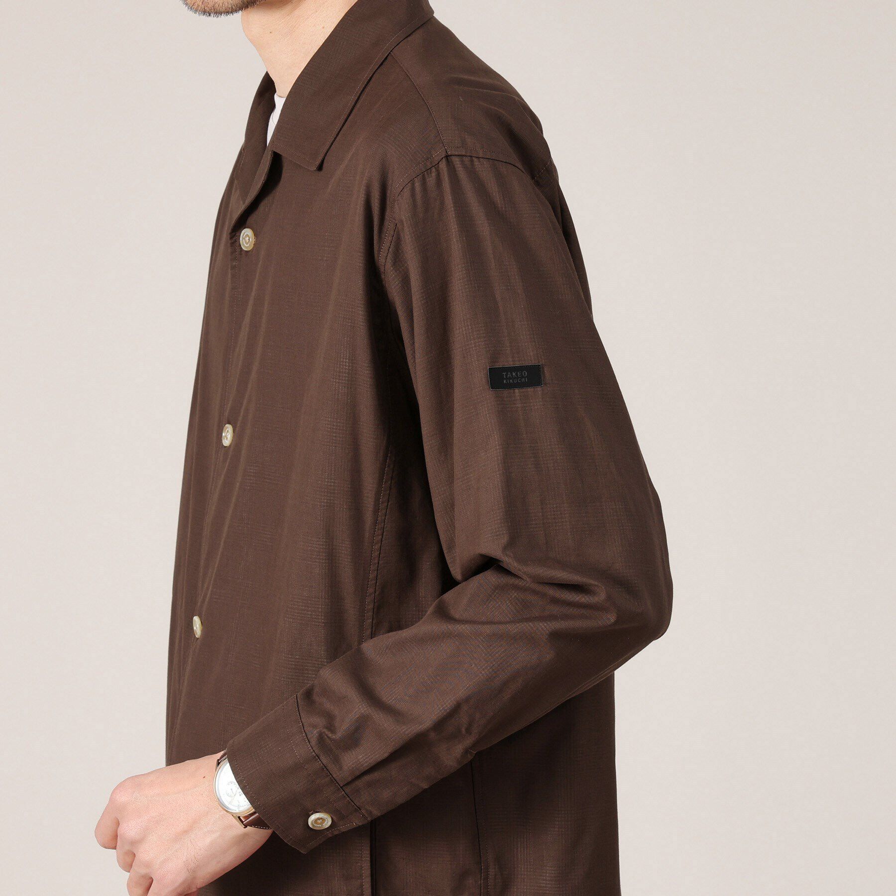 TAKEO KIKUCHI「【羽織】ダブルフェイス シャツ 羽織り」|シャツ・ブラウス|