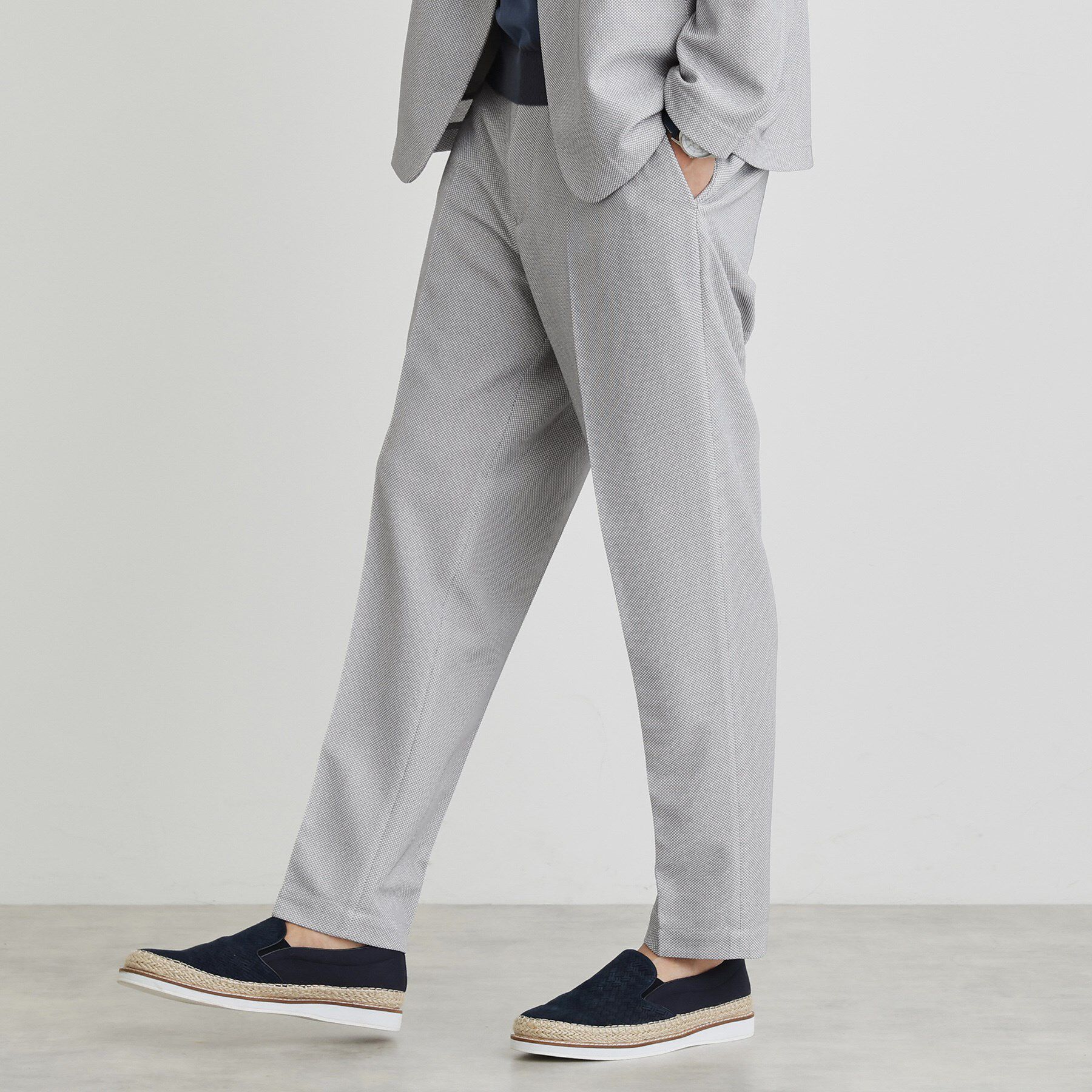 TAKEO KIKUCHI「【尾州織】後染め ドビーメッシュ イージーパンツ」|その他|