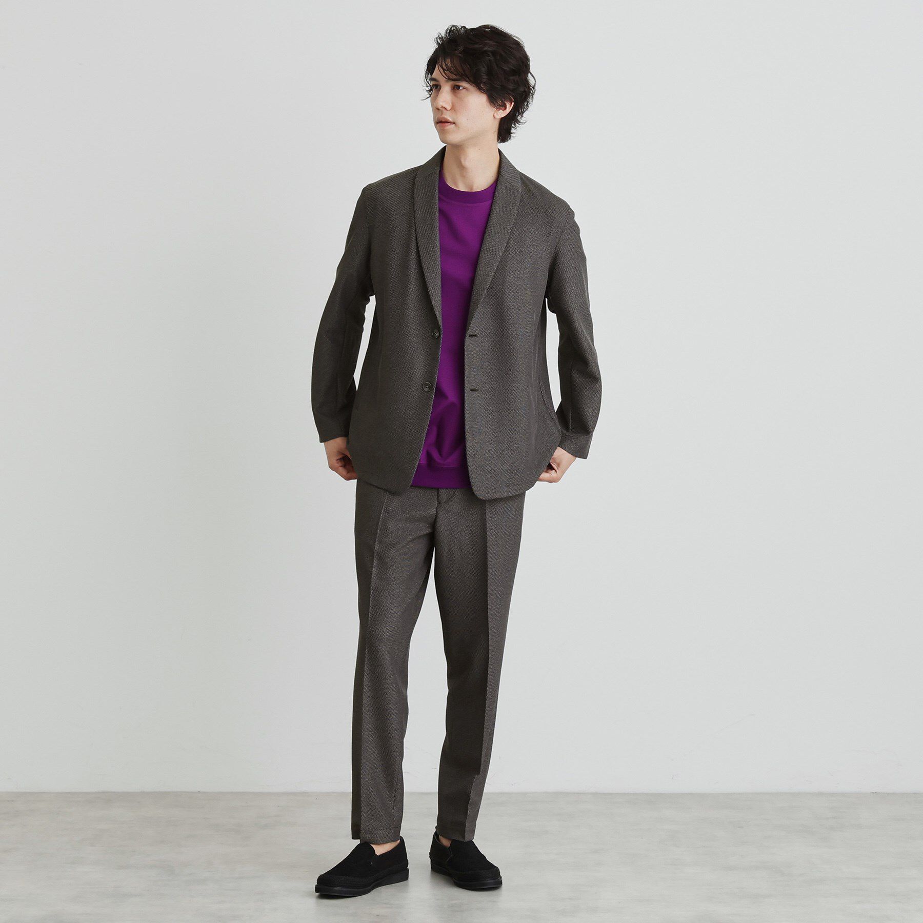 TAKEO KIKUCHI「【尾州織】後染め ドビーメッシュ イージーパンツ」|その他|