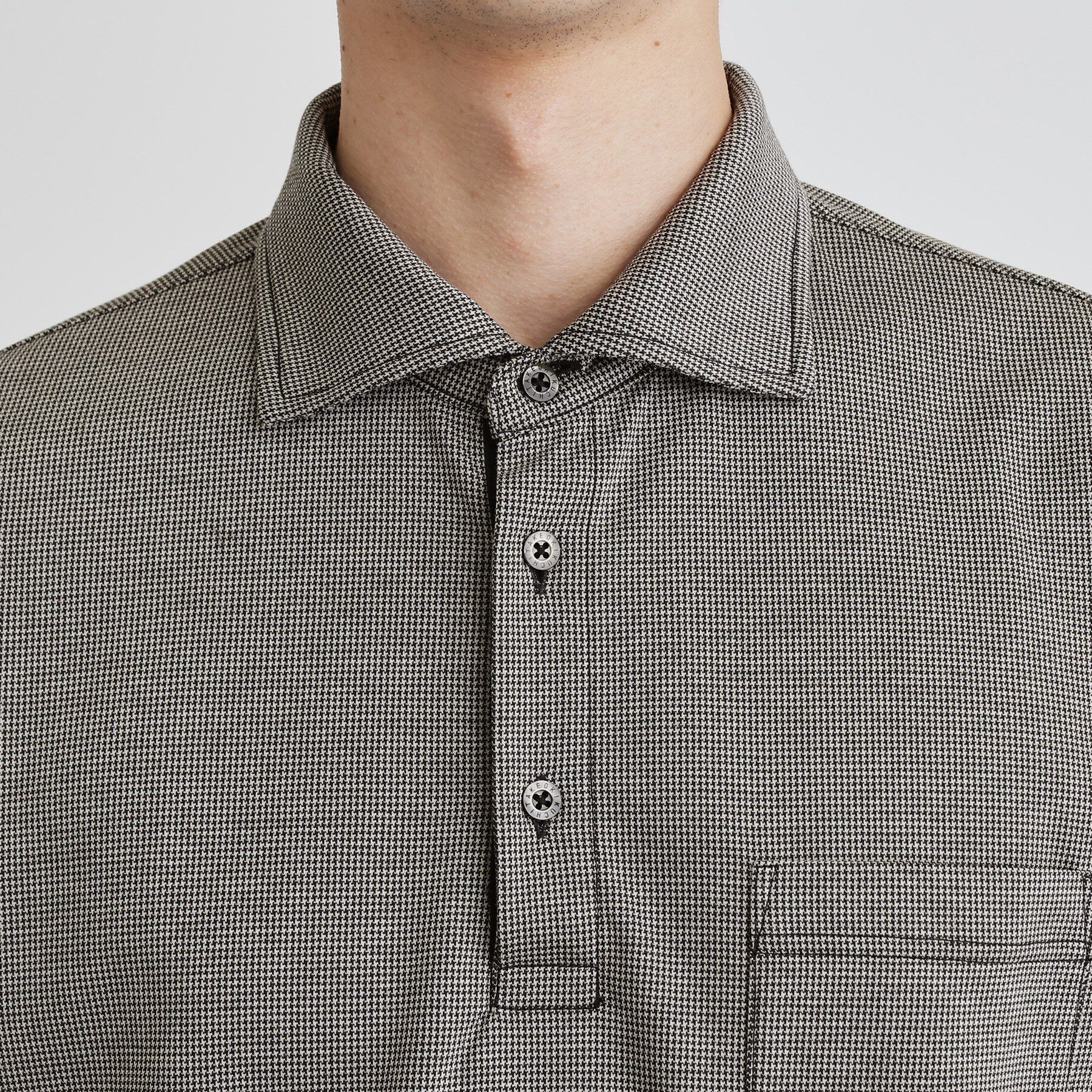 TAKEO KIKUCHI「千鳥柄ポロシャツ」|ポロシャツ|