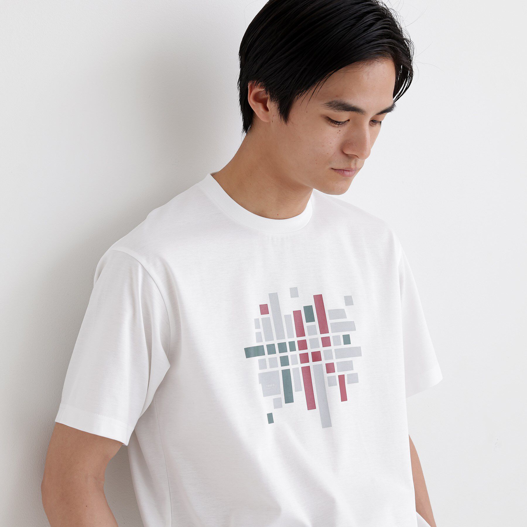 TAKEO KIKUCHI「モザイクロゴ ポンチTシャツ」|Tシャツ・カットソー|