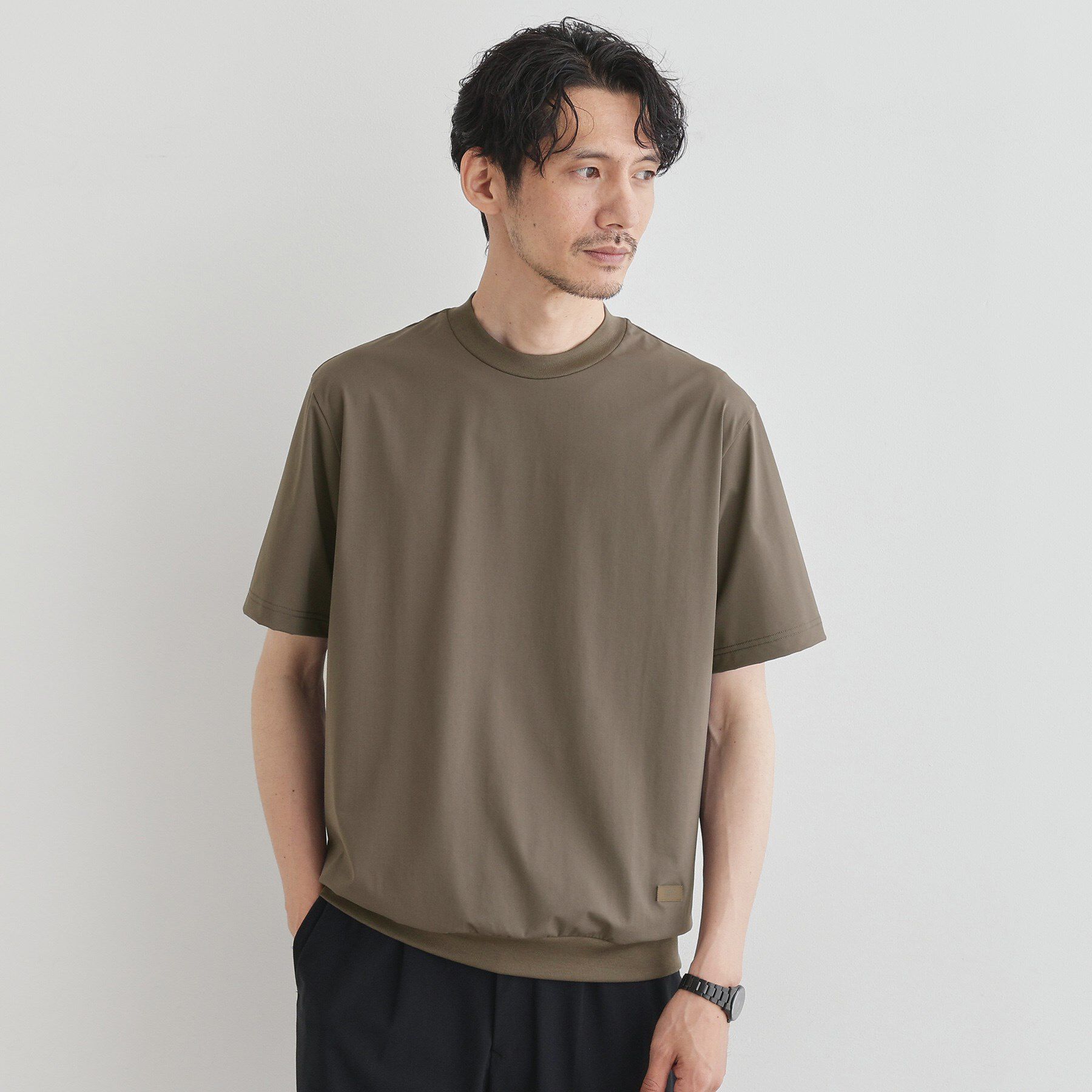 TAKEO KIKUCHI「【COOL CITY WEAR】テーラードTシャツ /接触冷感」|Tシャツ・カットソー|ブラウン(043)