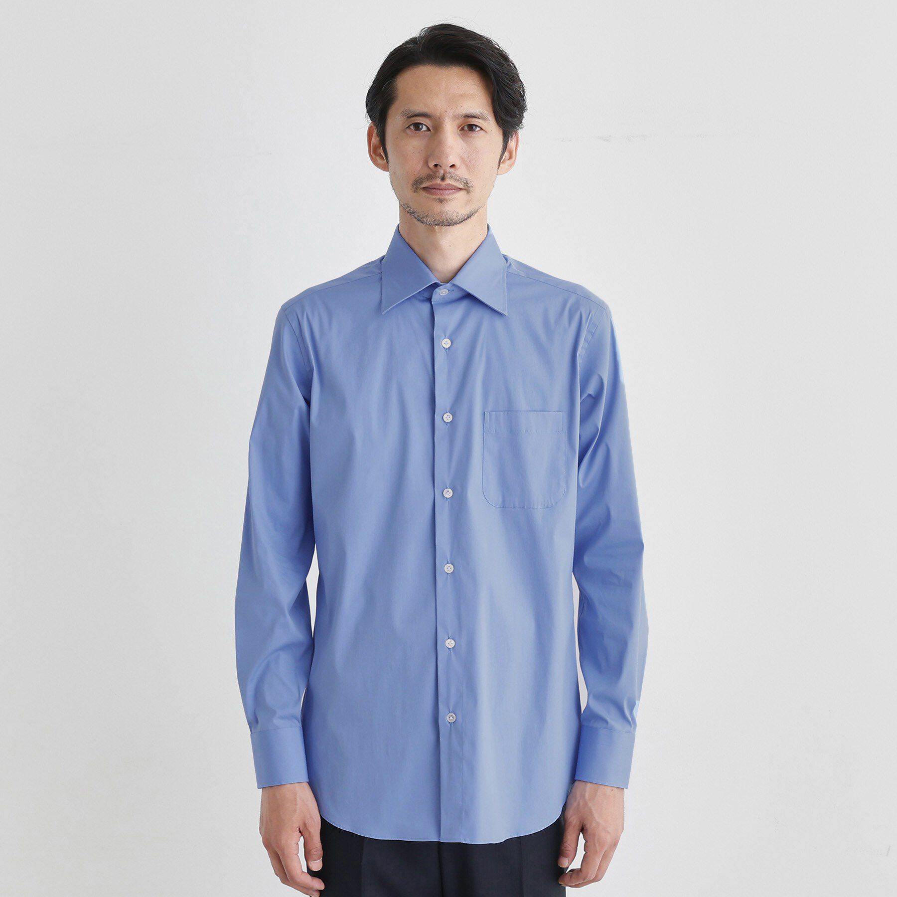 TAKEO KIKUCHI「ストレッチ ワイドカラー シャツ」|シャツ・ブラウス|