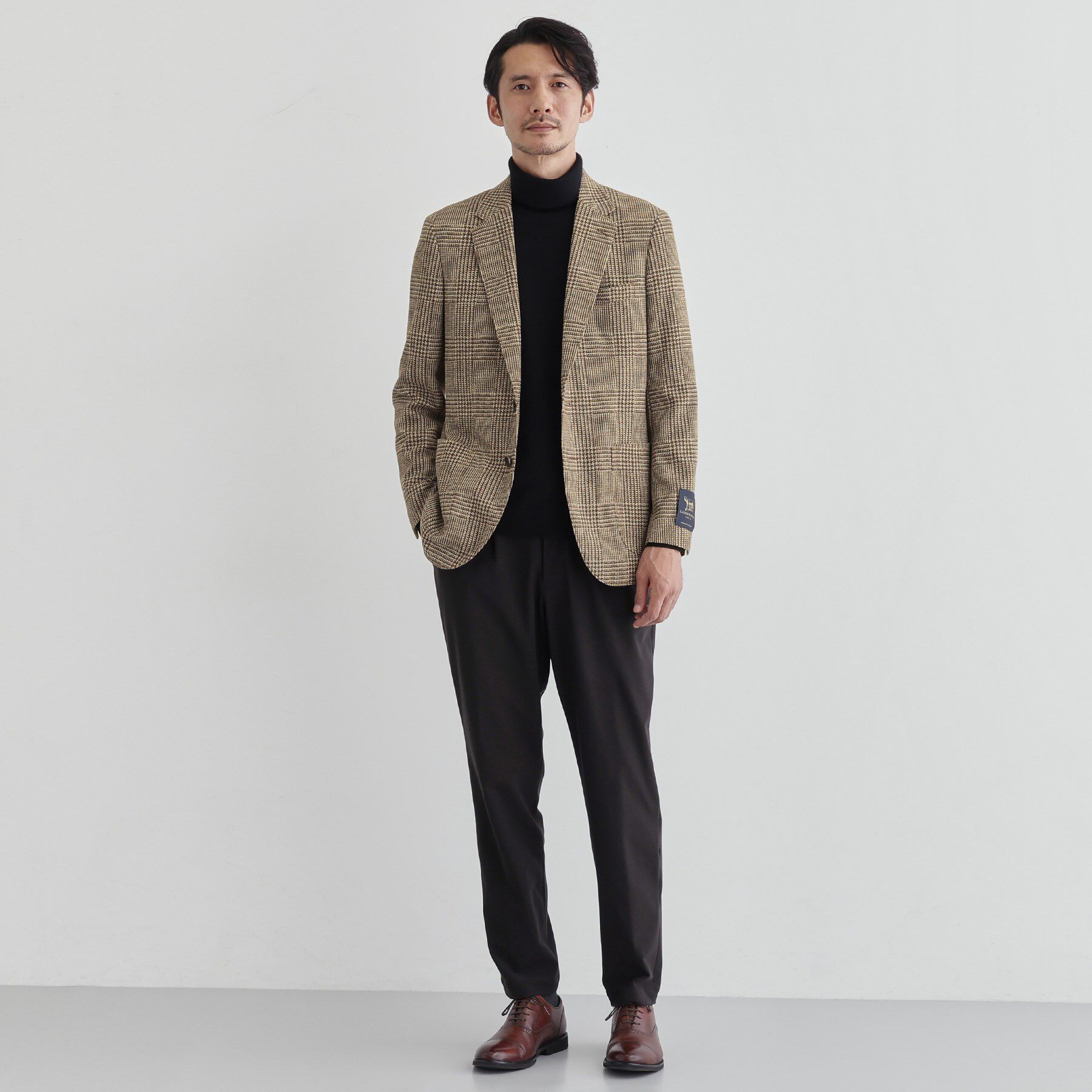 TAKEO KIKUCHI「グレンチェックプリント ジャージ ジャケット」|テーラードジャケット|