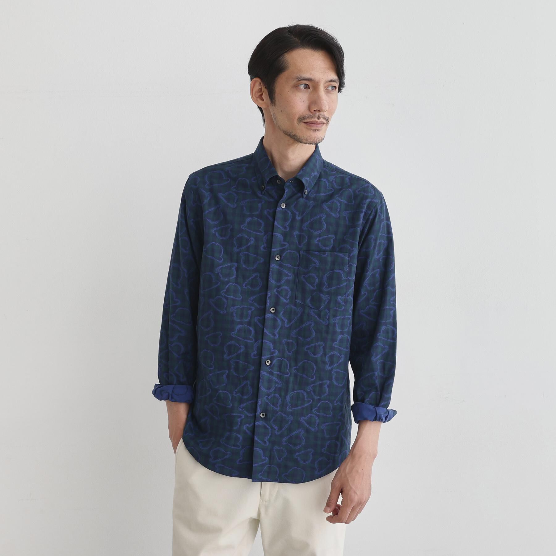 TAKEO KIKUCHI「チェックボーラーガーゼシャツ」|シャツ・ブラウス|