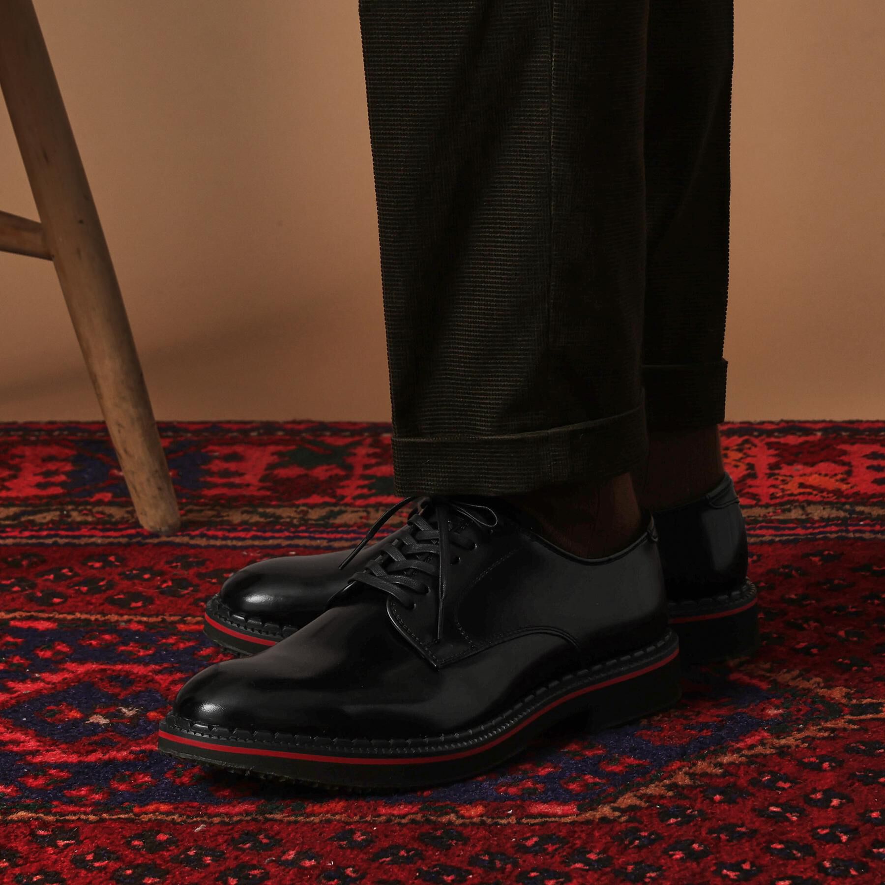 40CARATS&525「滑りにくく撥水性のある革靴」|ビジネス・ドレスシューズ|ブラック(019)