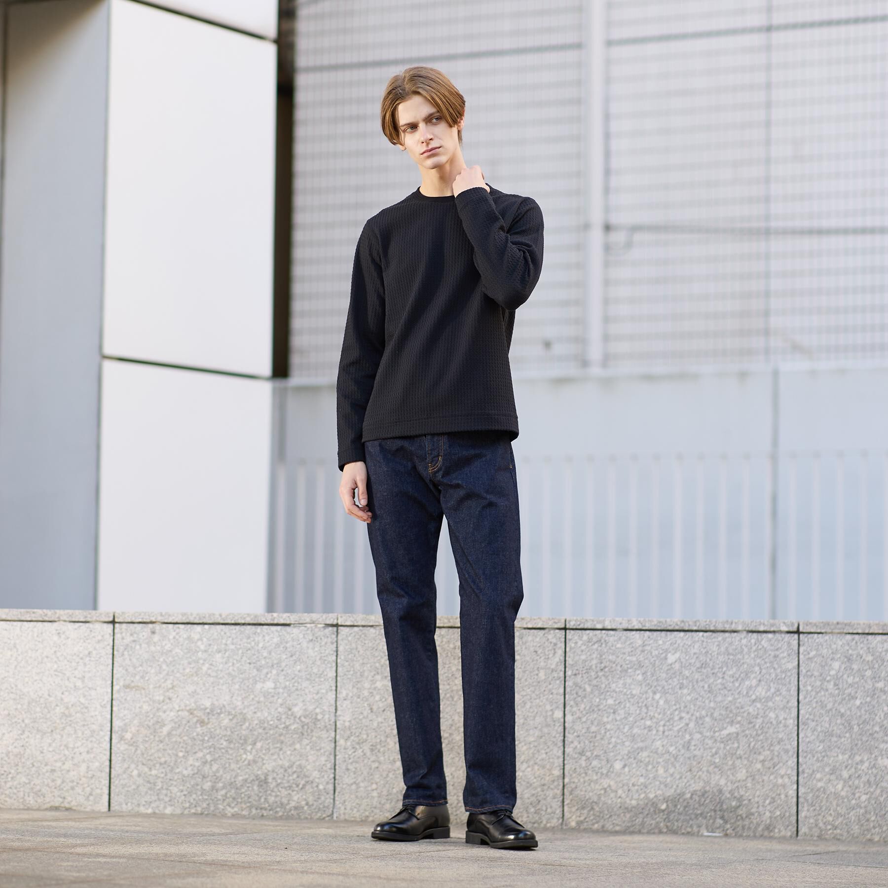 TAKEO KIKUCHI「千鳥柄 ストレッチ プルオーバー」|Tシャツ・カットソー|