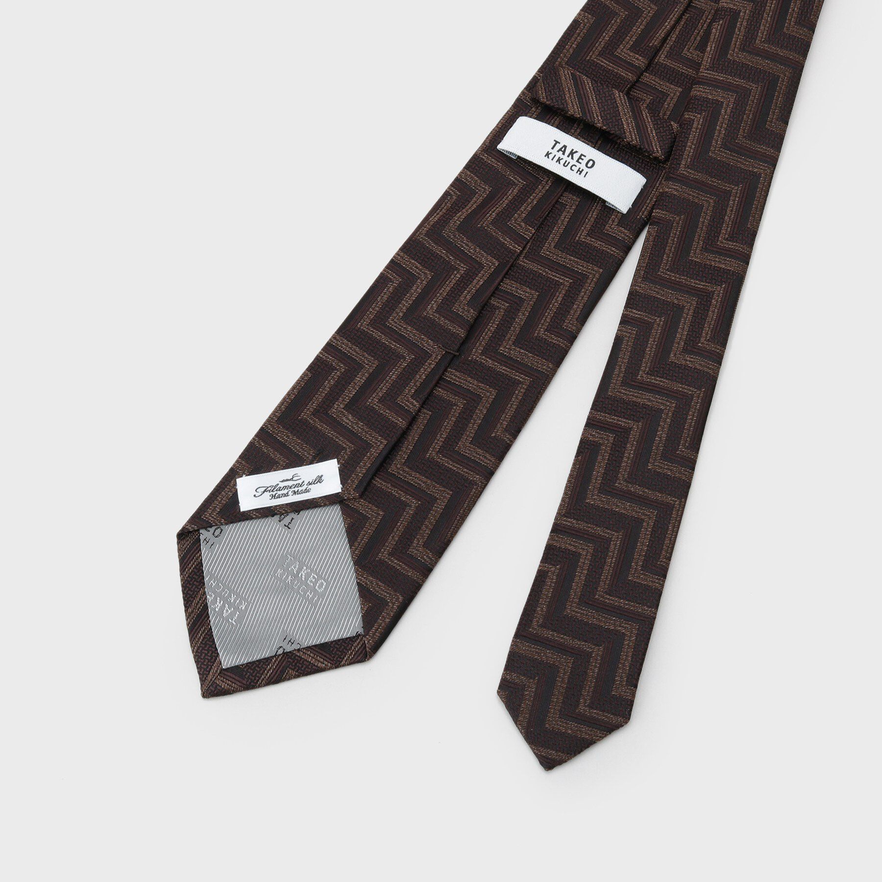 TAKEO KIKUCHI「フィラメントシルク 網代文様シャドーストライプネクタイ」|ネクタイ・蝶ネクタイ|
