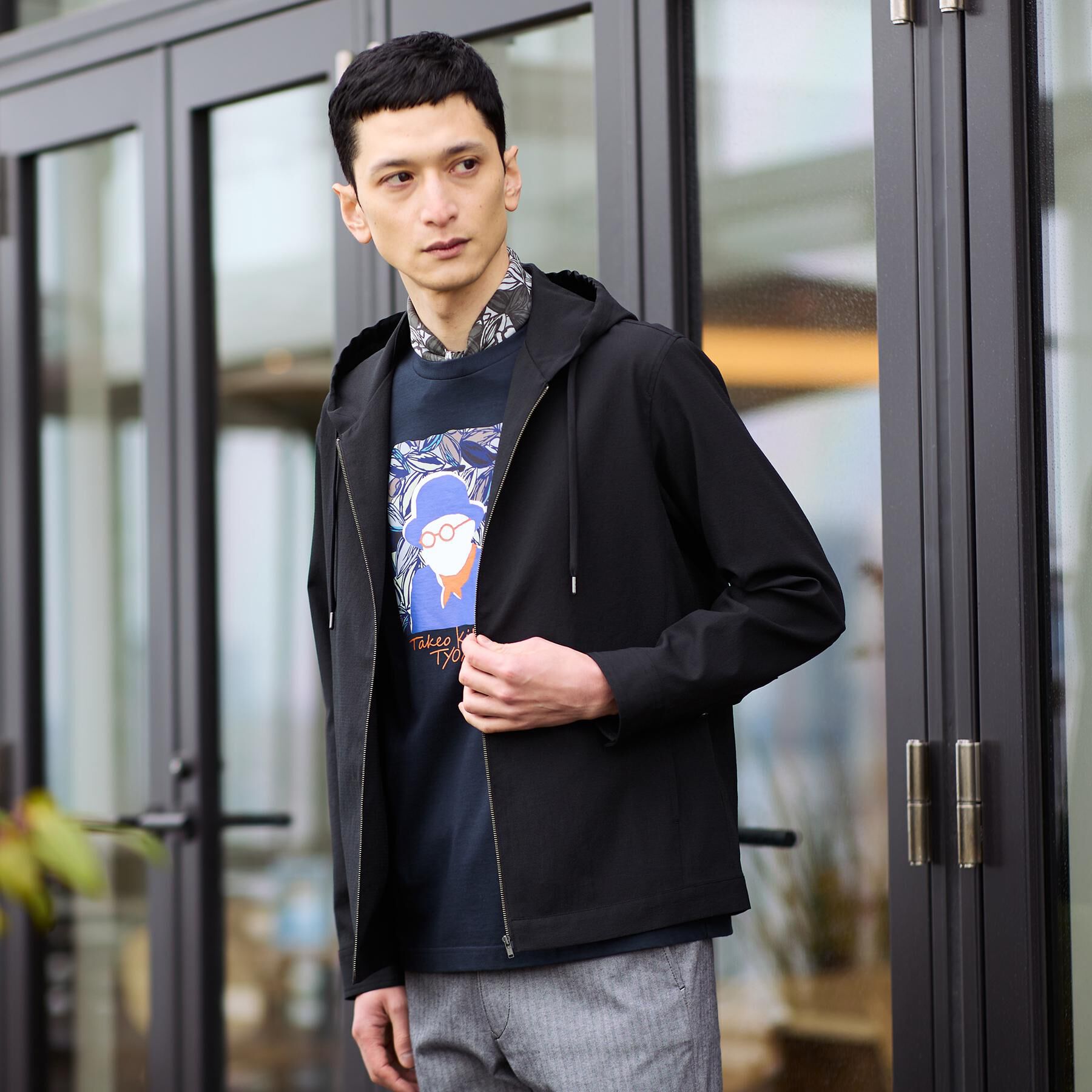 TAKEO KIKUCHI「【撥水・洗える・シワになりにくい】 リランチェ（R） フードブルゾン」|ブルゾン・スタジャン|