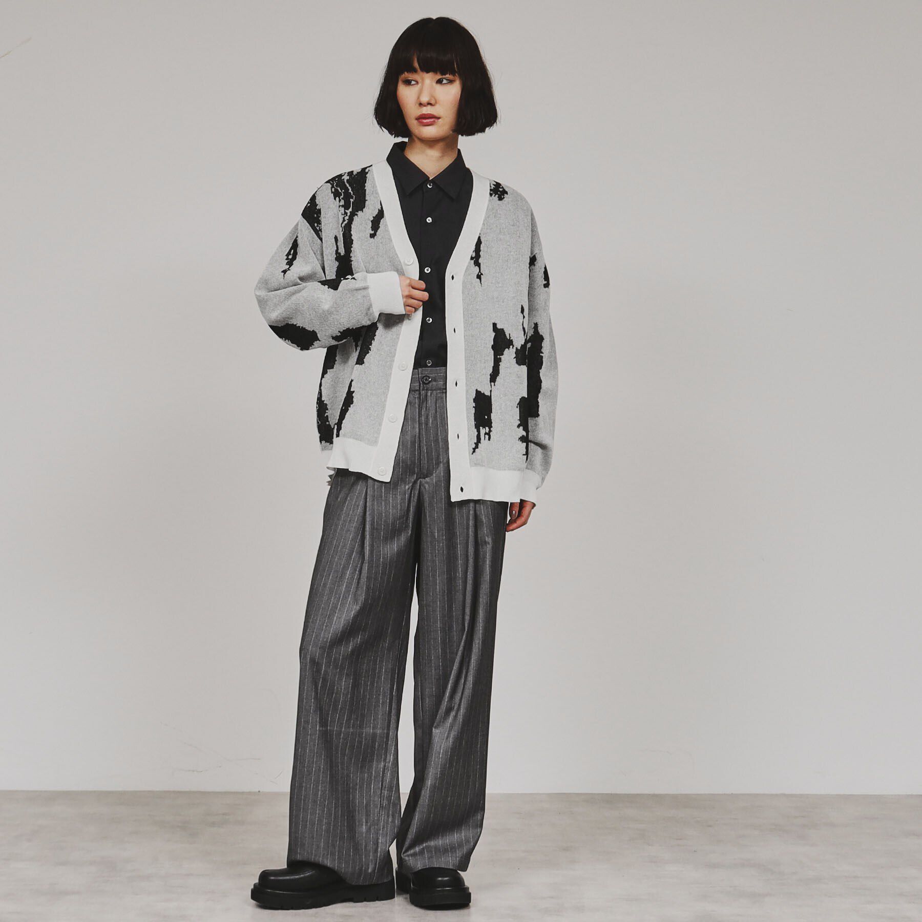 tk.TAKEO KIKUCHI「アブストラクトシアーカーディガン」|カーディガン|