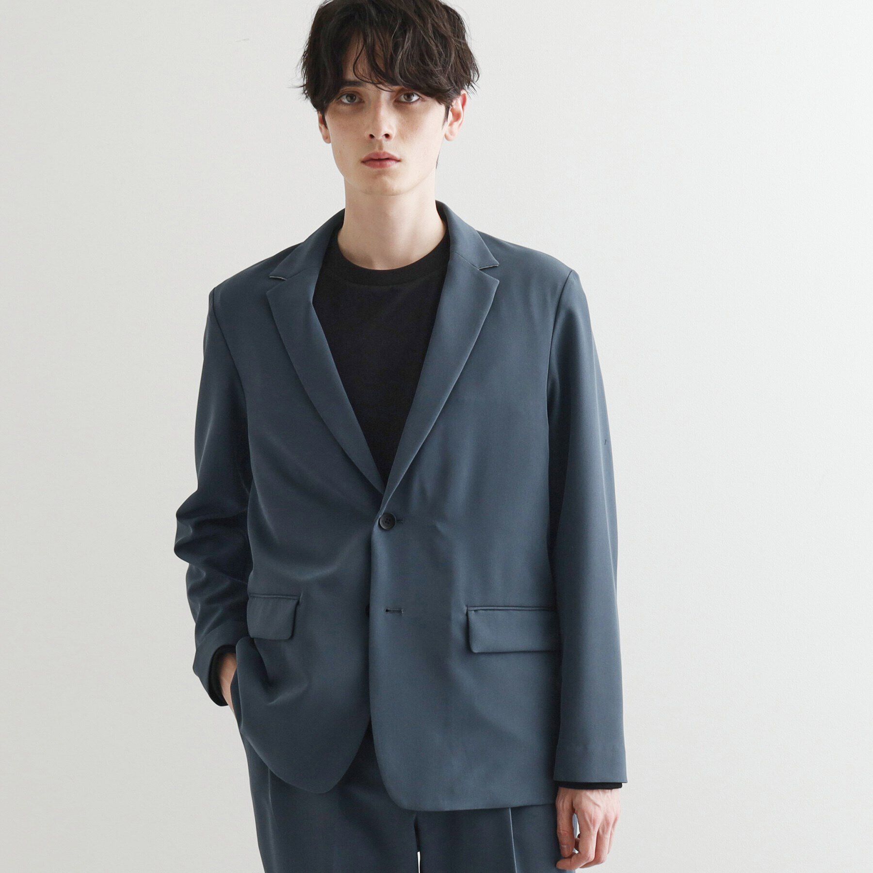 tk.TAKEO KIKUCHI「360度ストレッチテーラードジャケット（セットアップ対応）」|テーラードジャケット|ブルー(092)