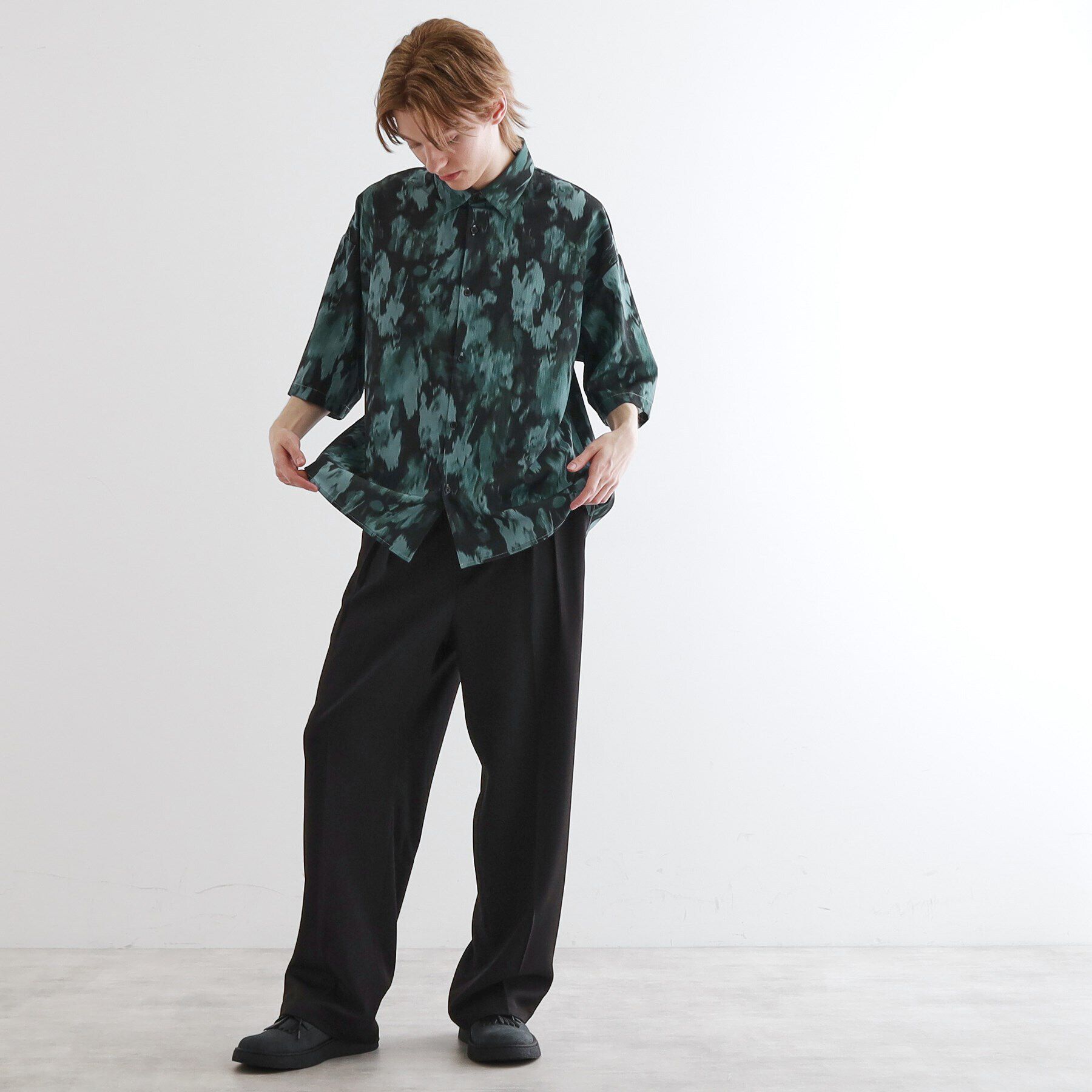 tk.TAKEO KIKUCHI「楊柳ブラープリントシャツ」|シャツ・ブラウス|