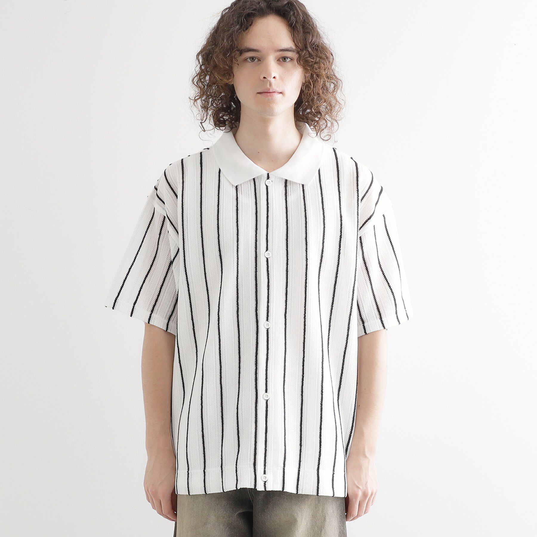 tk.TAKEO KIKUCHI「【セットアイテム】透かし編みオープンシャツ」|シャツ・ブラウス|