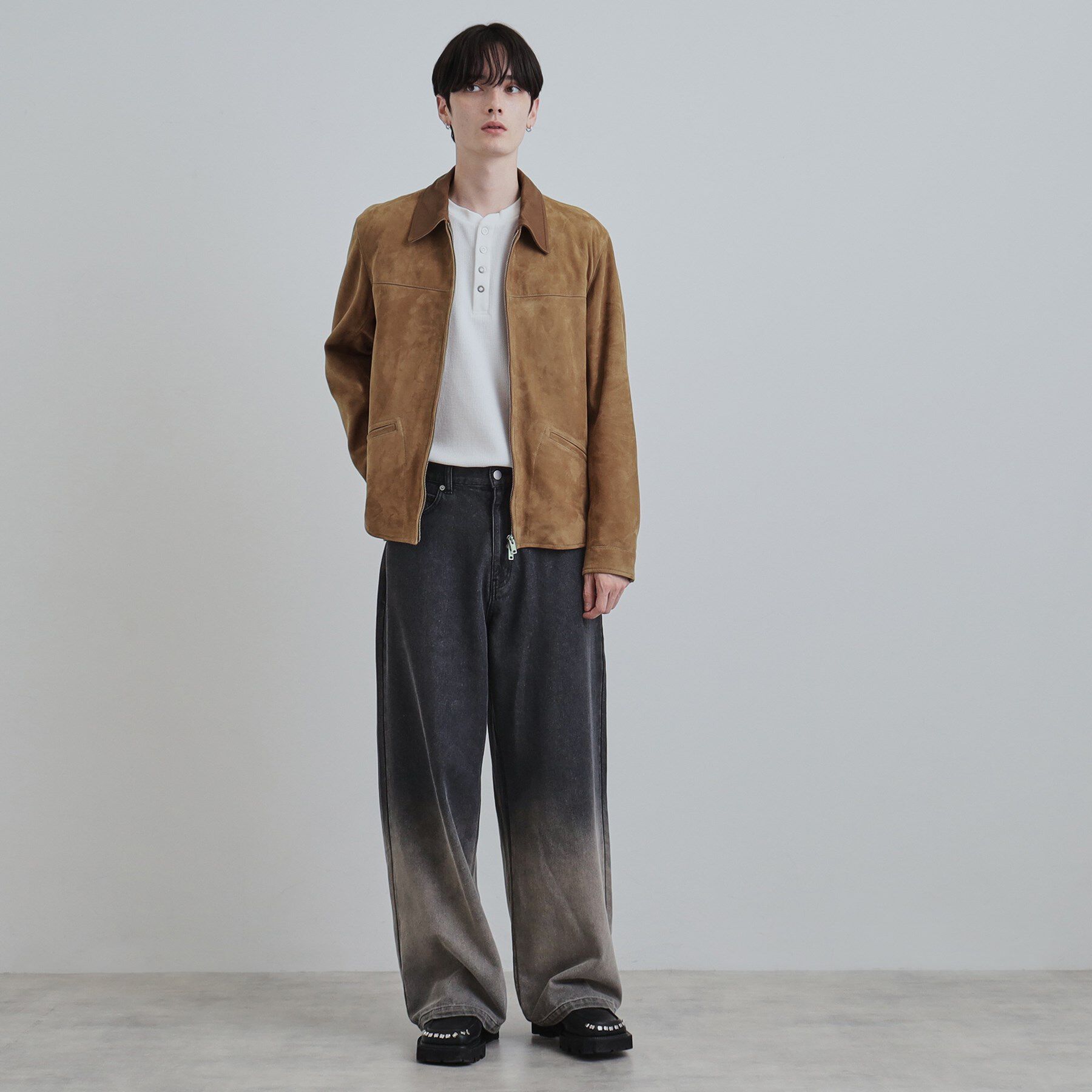 tk.TAKEO KIKUCHI「【本革】レザースポーツジャケット」|ブルゾン・スタジャン|