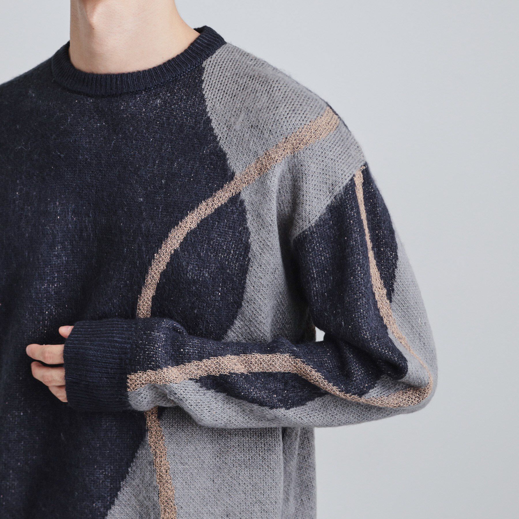 tk.TAKEO KIKUCHI「コンプリケートラインアートプルオーバー」|ニット・セーター|