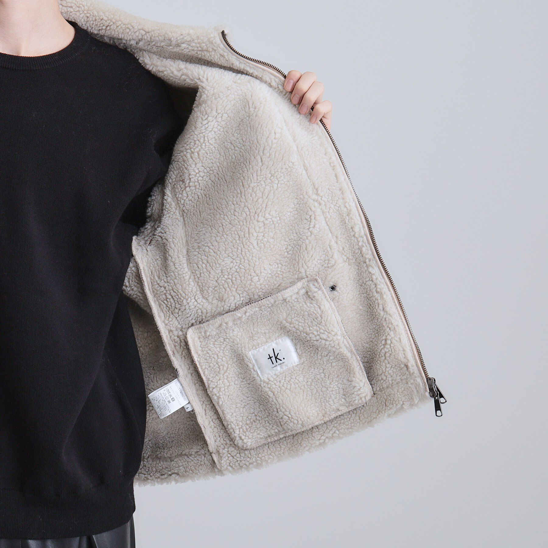 tk.TAKEO KIKUCHI「フェイクムートンブルゾン」|ブルゾン・スタジャン|