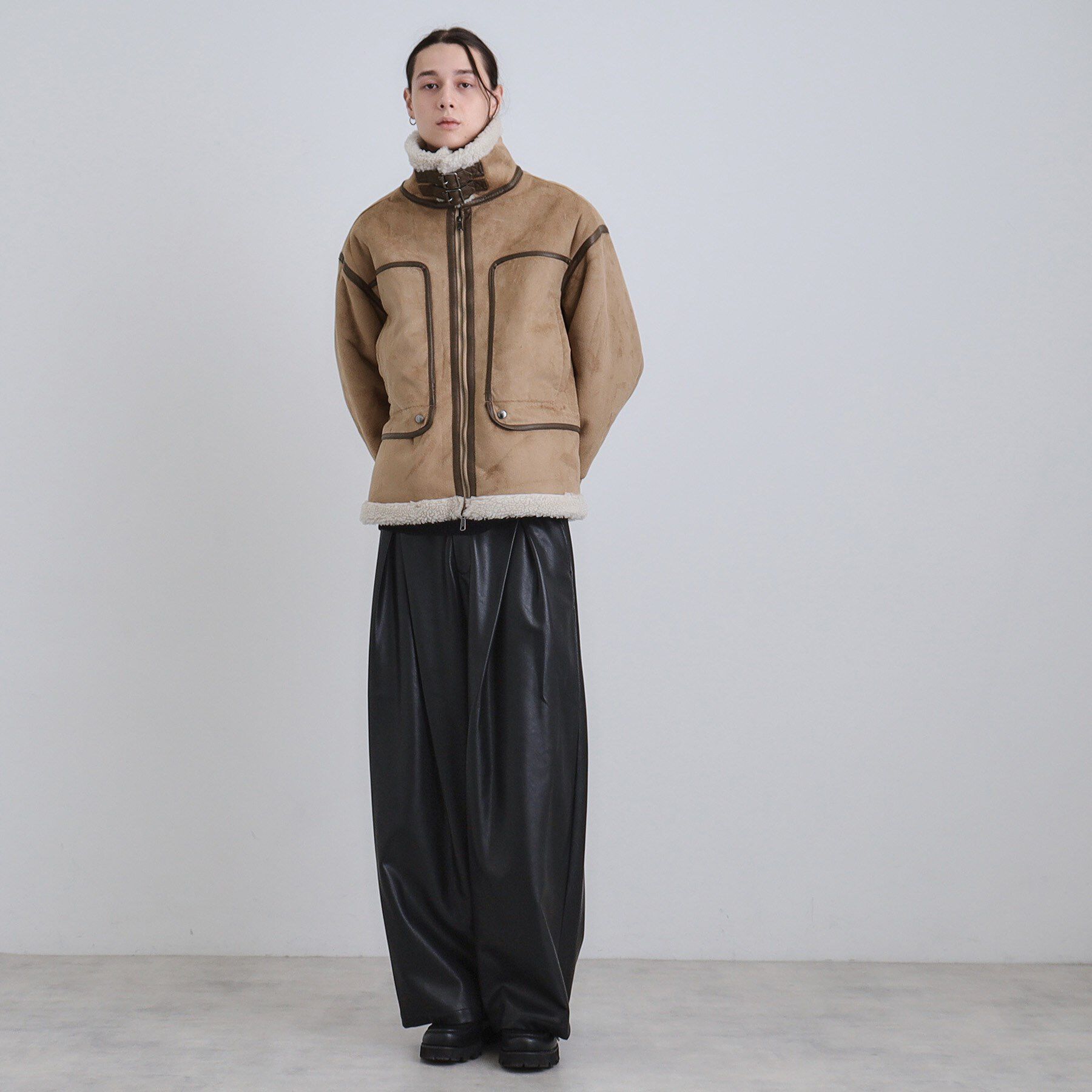 tk.TAKEO KIKUCHI「フェイクムートンブルゾン」|ブルゾン・スタジャン|