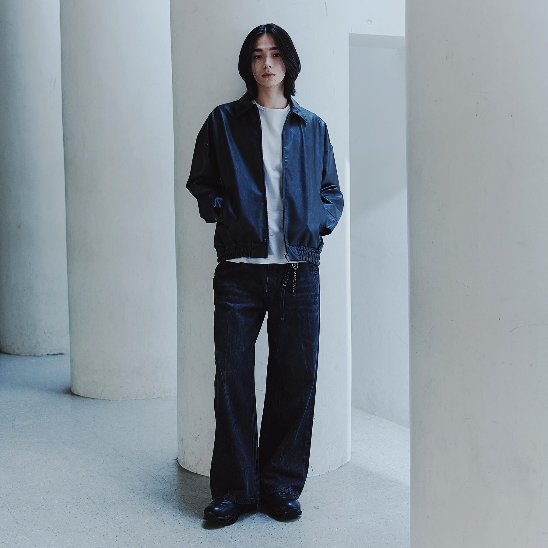 tk.TAKEO KIKUCHI「ヴィンテージライクドロップショルダージップブルゾン」|ブルゾン・スタジャン|