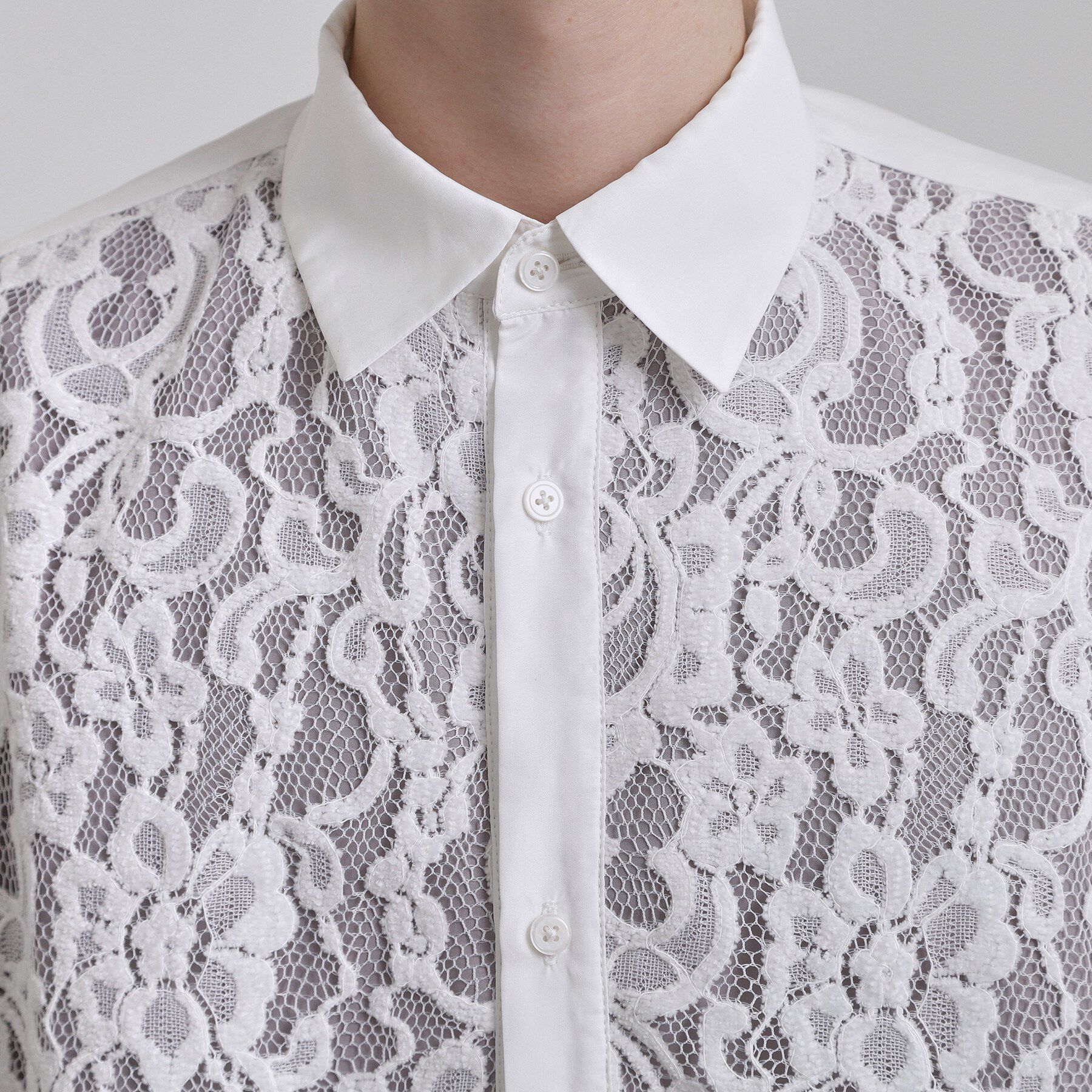 tk.TAKEO KIKUCHI「半袖レースシャツ」|シャツ・ブラウス|