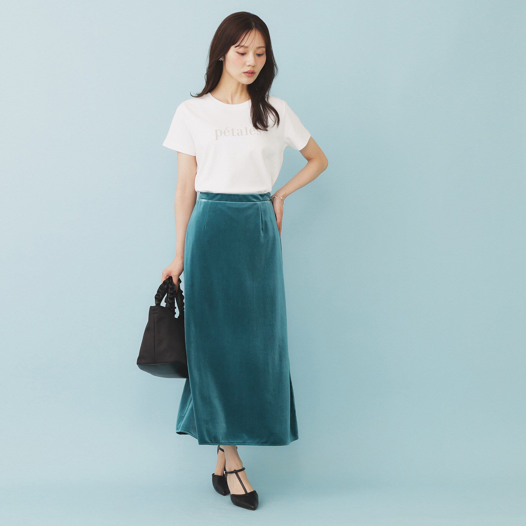 index「ベロアジャージナロースカート【洗濯機洗い可】」|スカート|