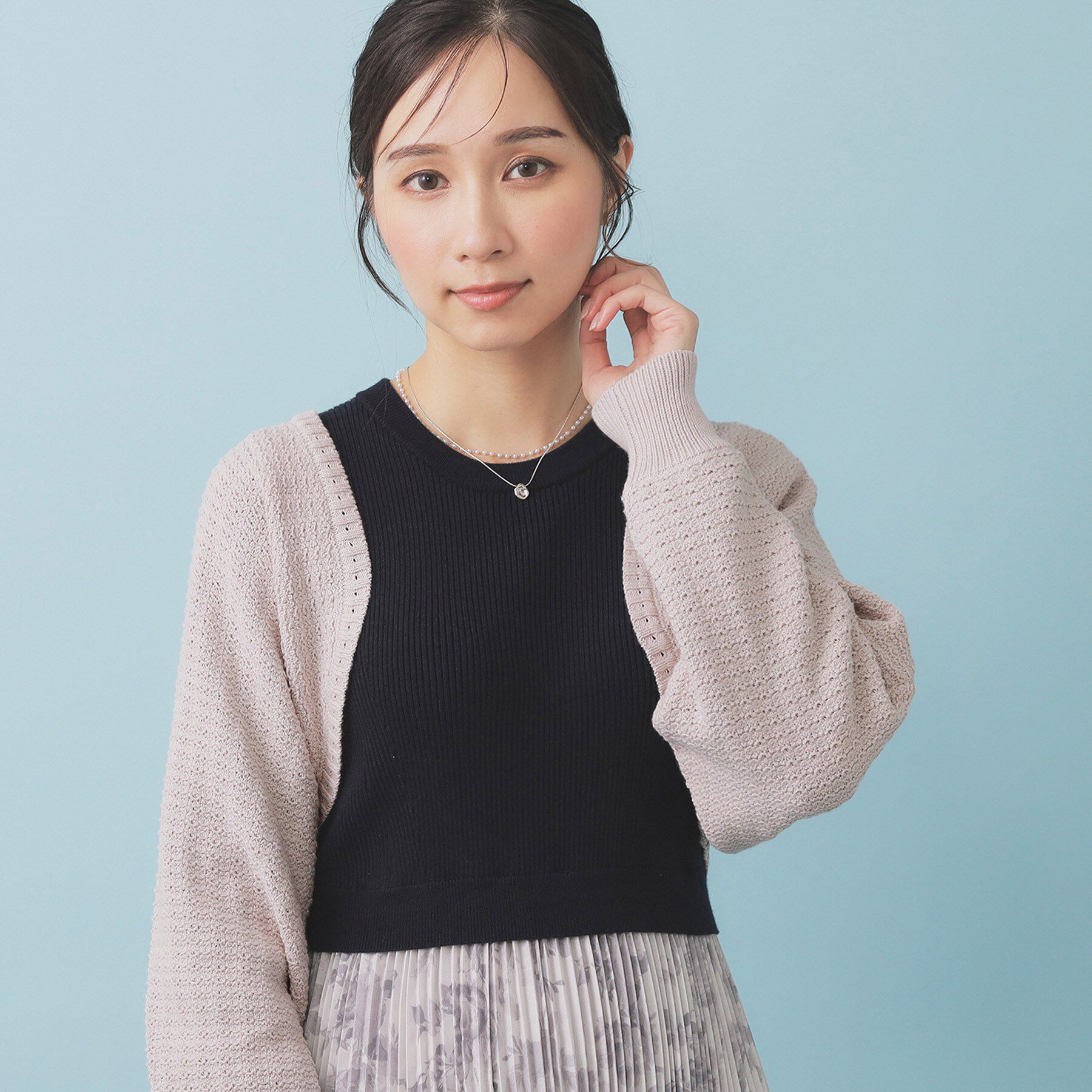 index「ボレロカーディガン【洗濯機OK抗ピル】」|カーディガン|グレージュ(050)