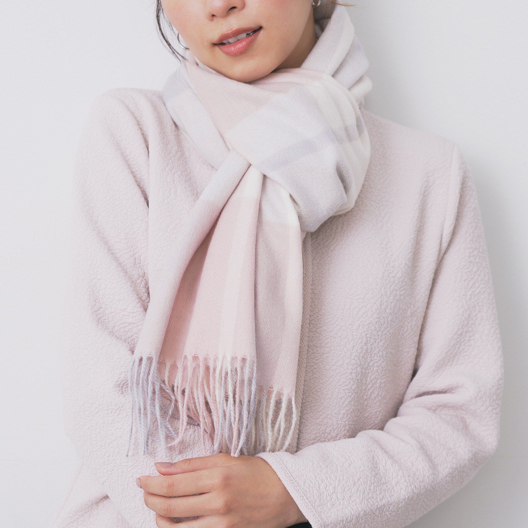 index「【手洗い可】チェックストール」|ストール|