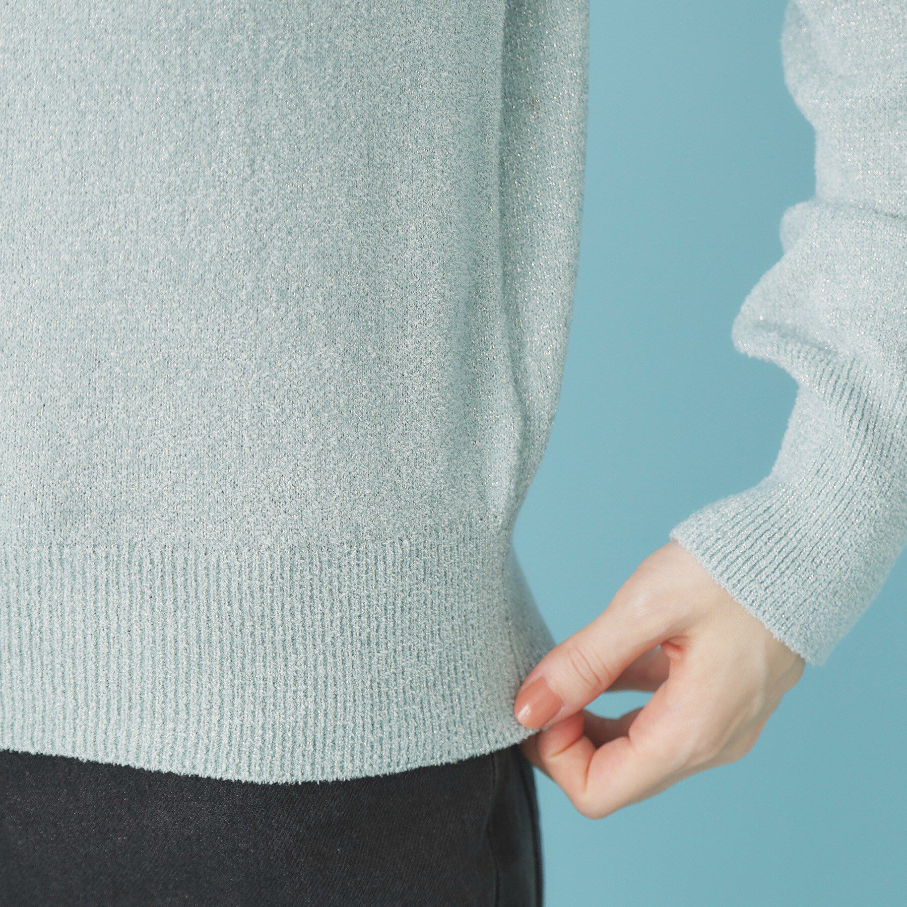 index「ミニモールラメコンパクトクルーカーディガン/アンサンブル対応【洗濯機OK】」|カーディガン|