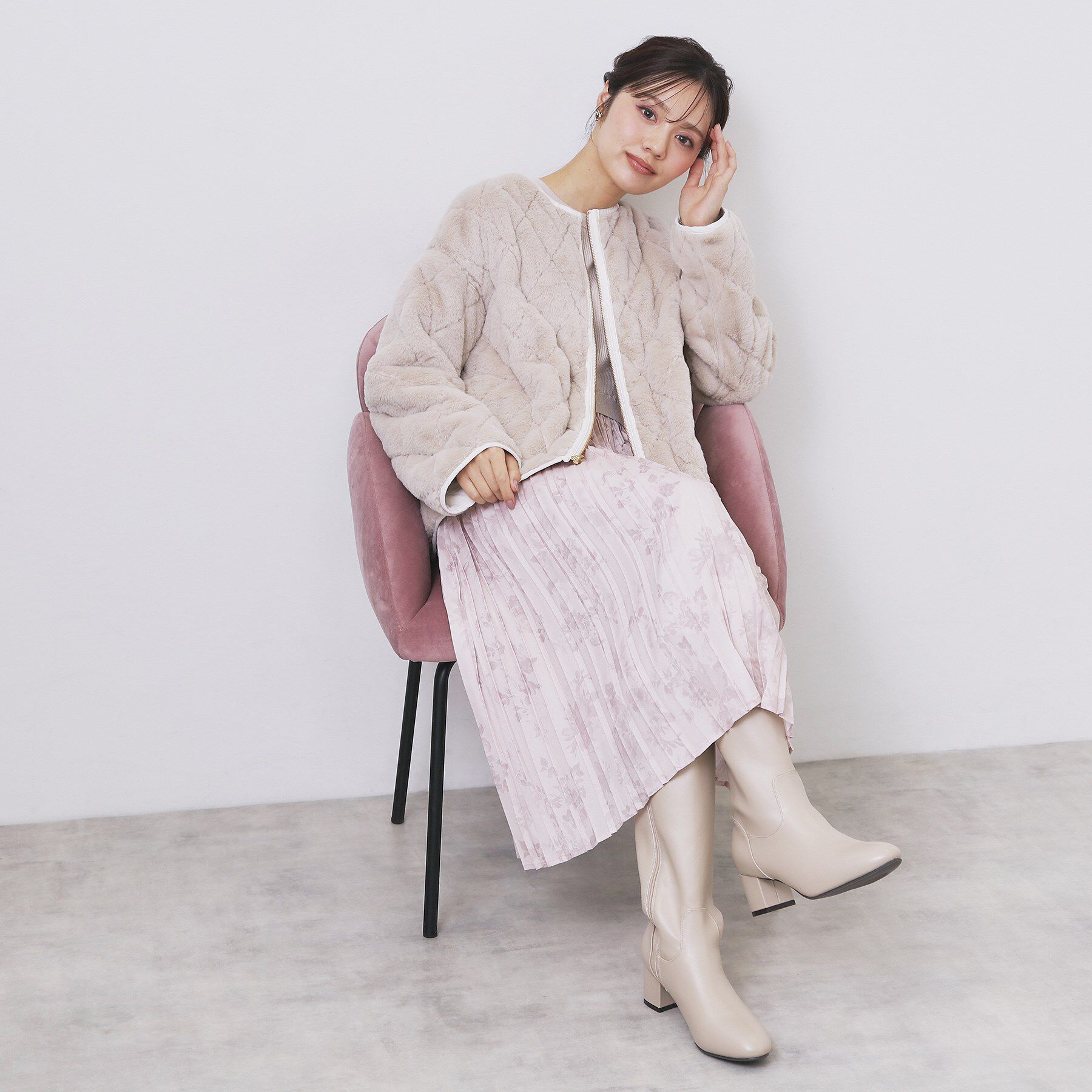 index「リバーシブル キルティングファーブルゾン【洗濯機OK】」|ブルゾン・スタジャン|